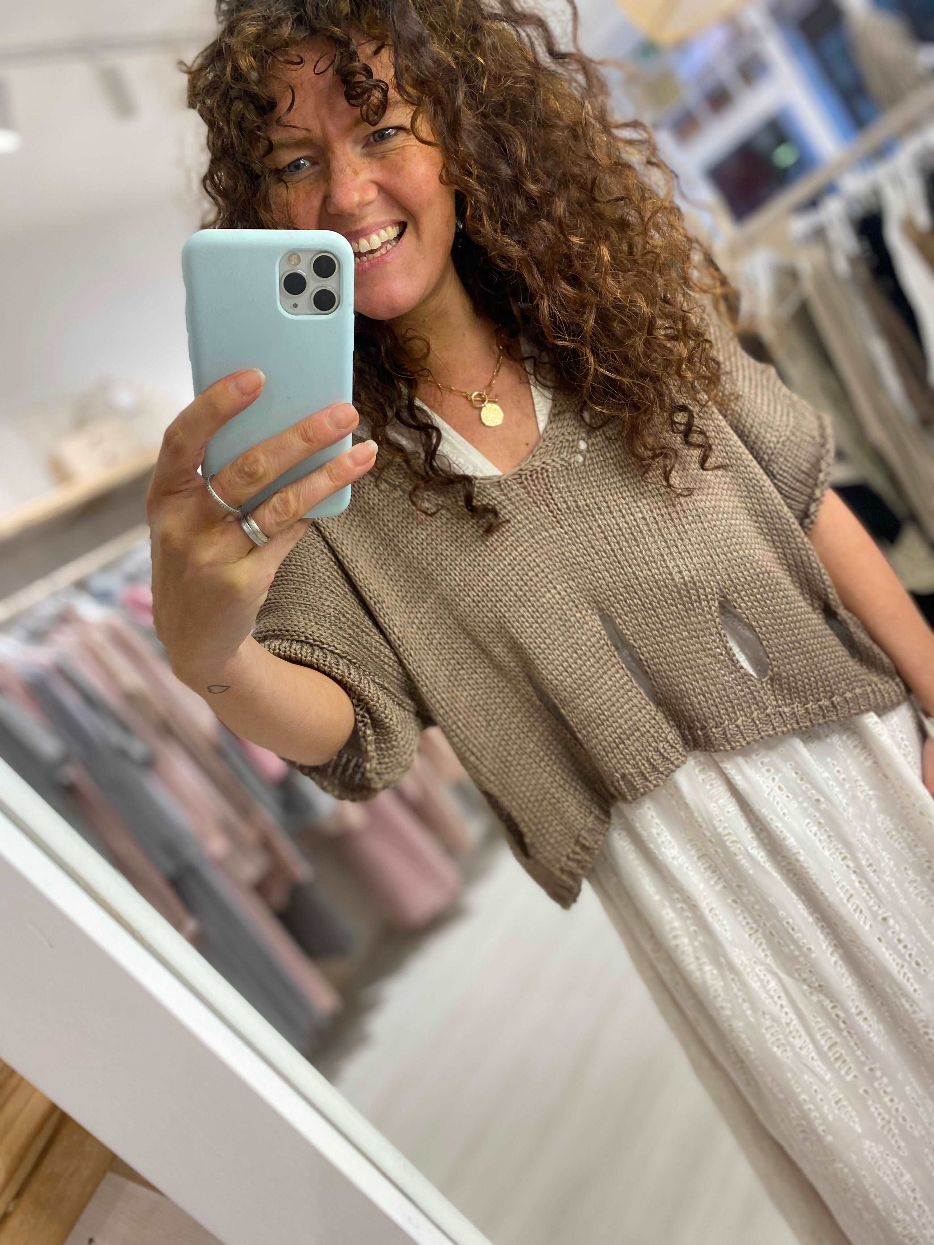 Carmen Crochet V-Neck