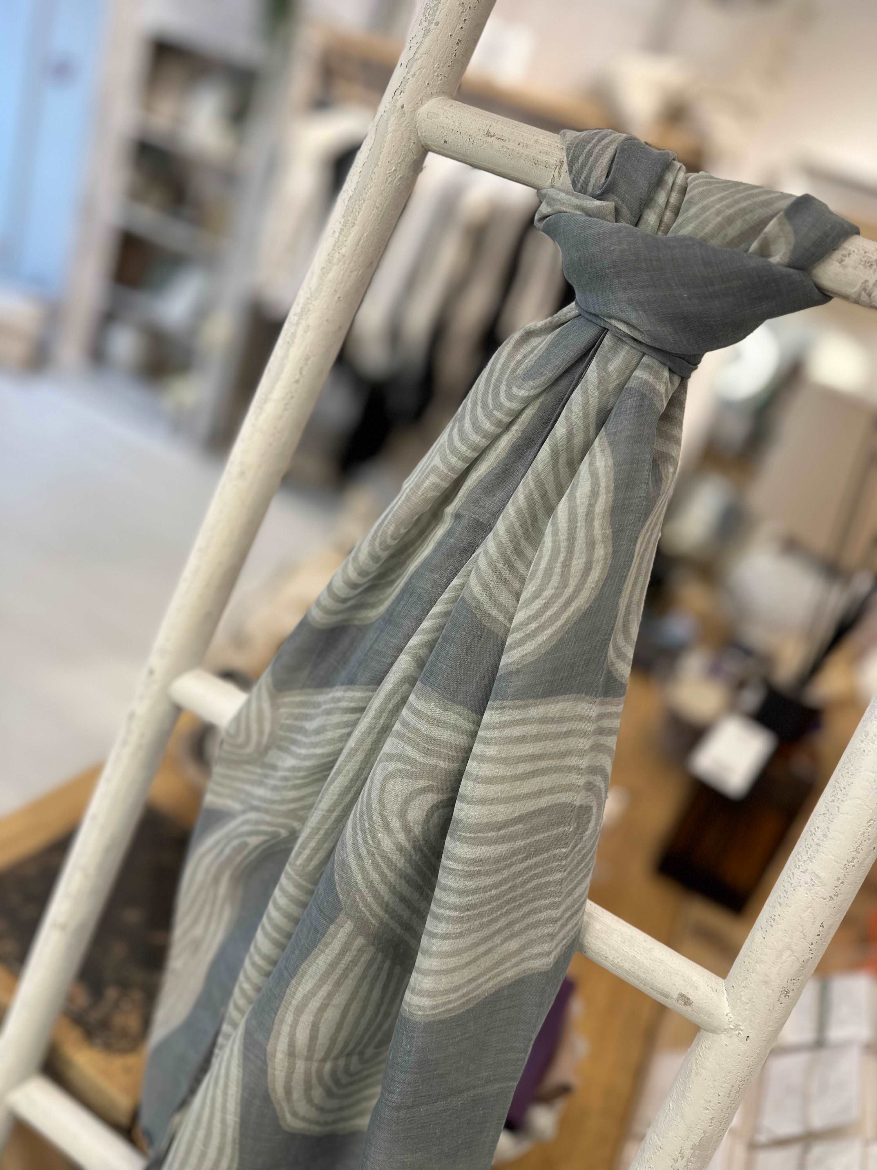 Grey Swirl Scarf