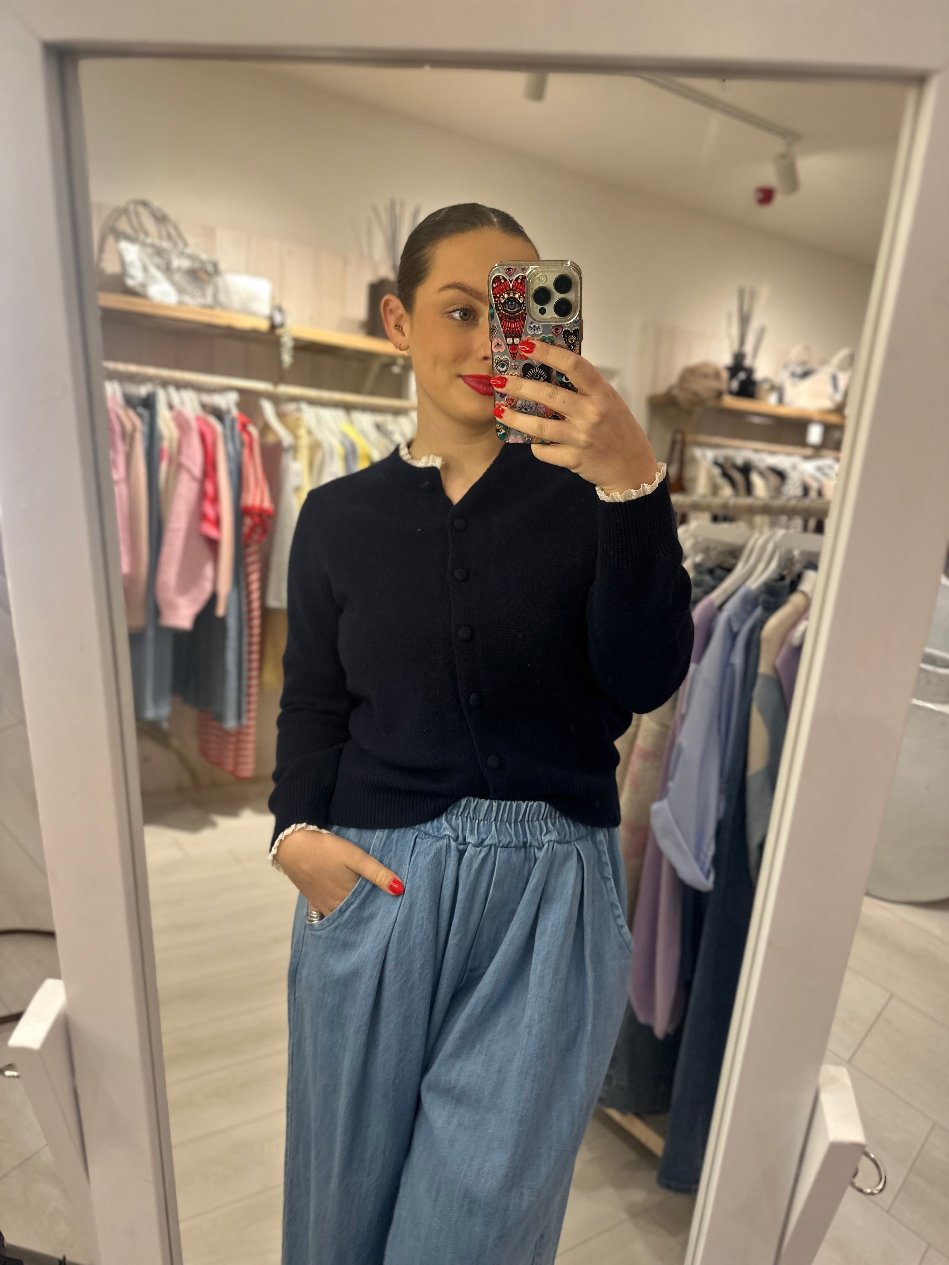 Last True Angel Lace Trimmed Cardigan