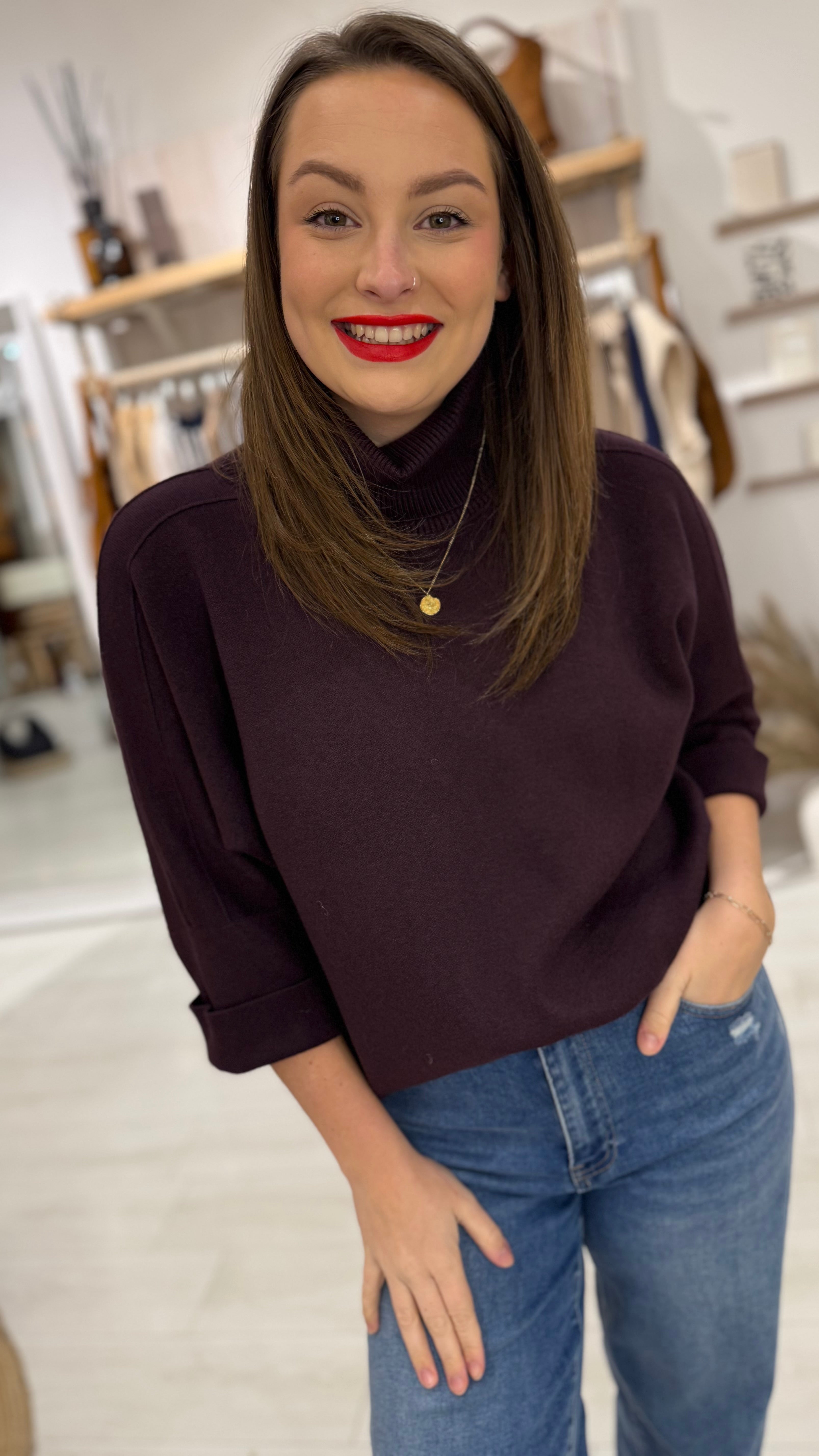 Brigitte Roll Neck Knit