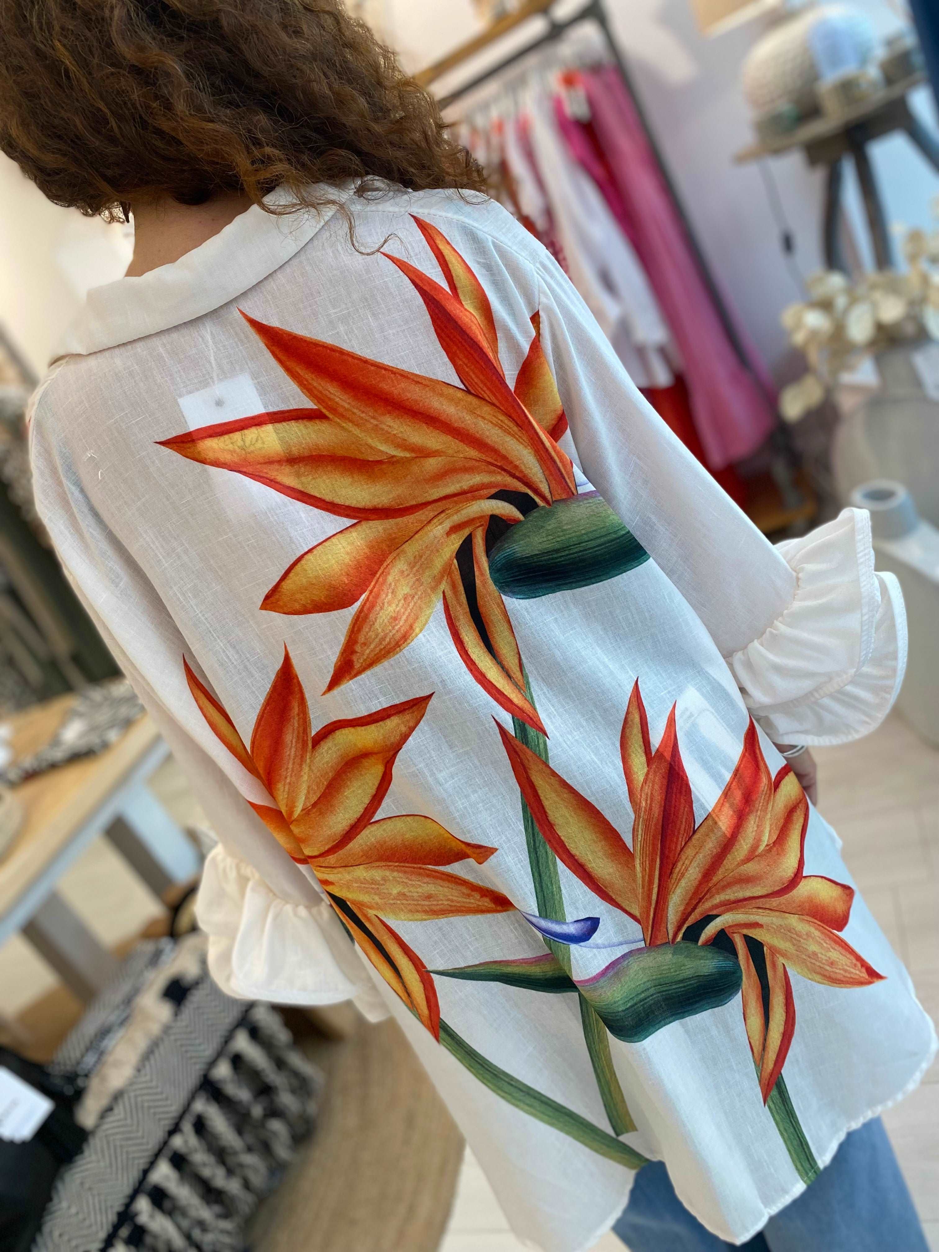Floral Ruffle Blouse