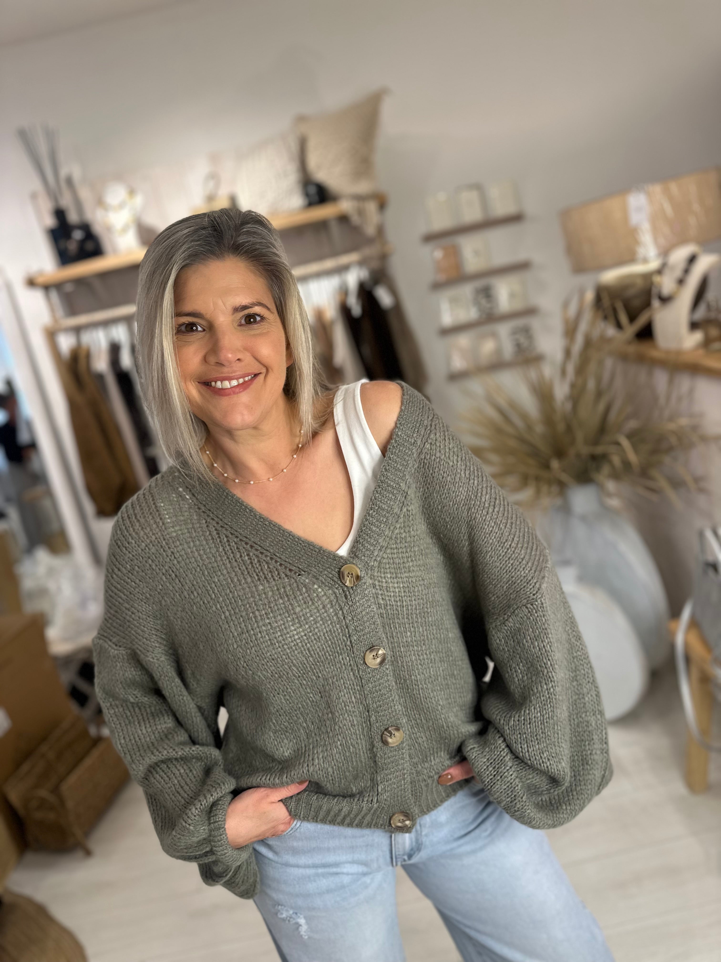 Brienne Button Front Cardigan