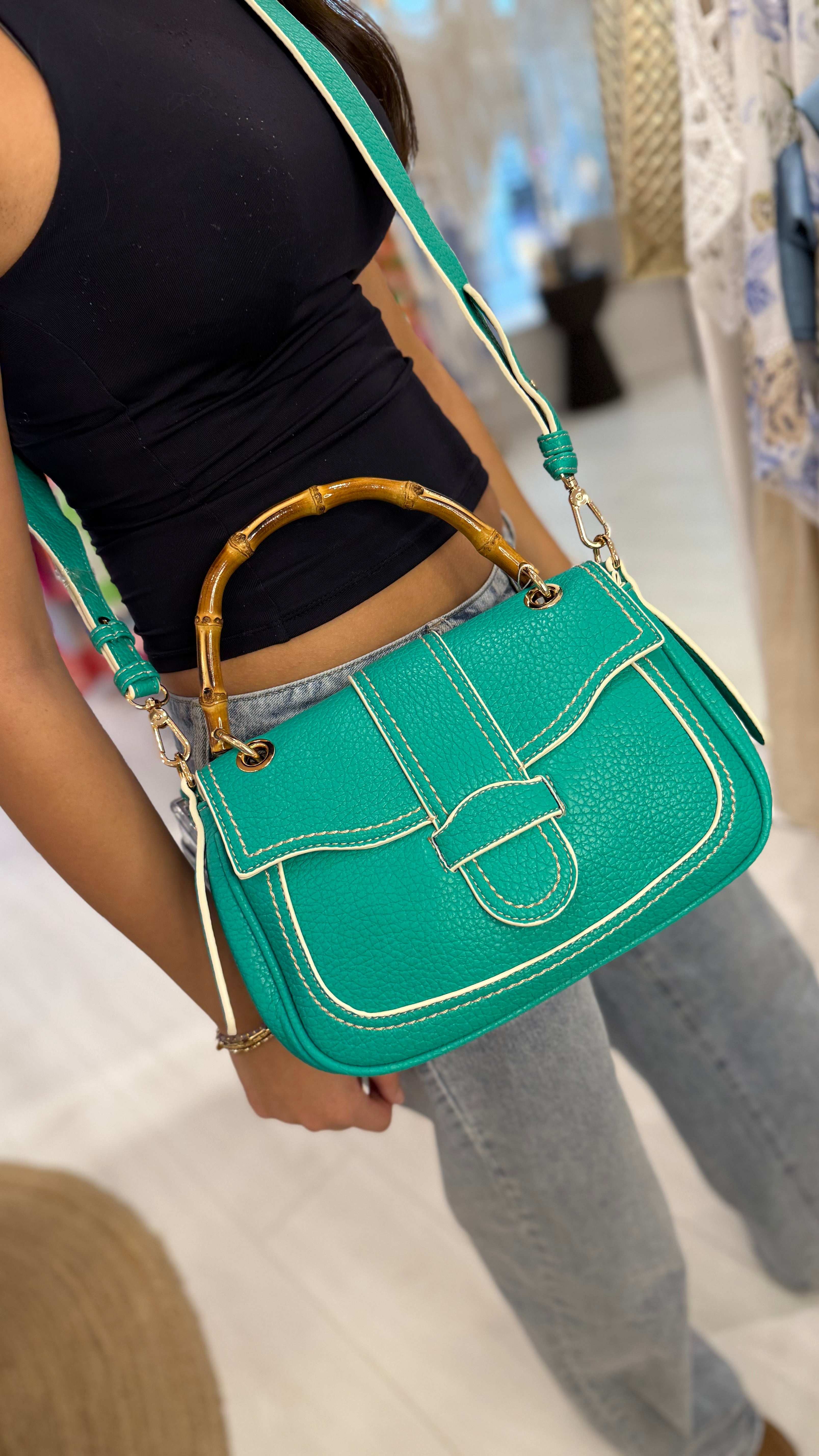 Mikasa Bamboo Handle Bag