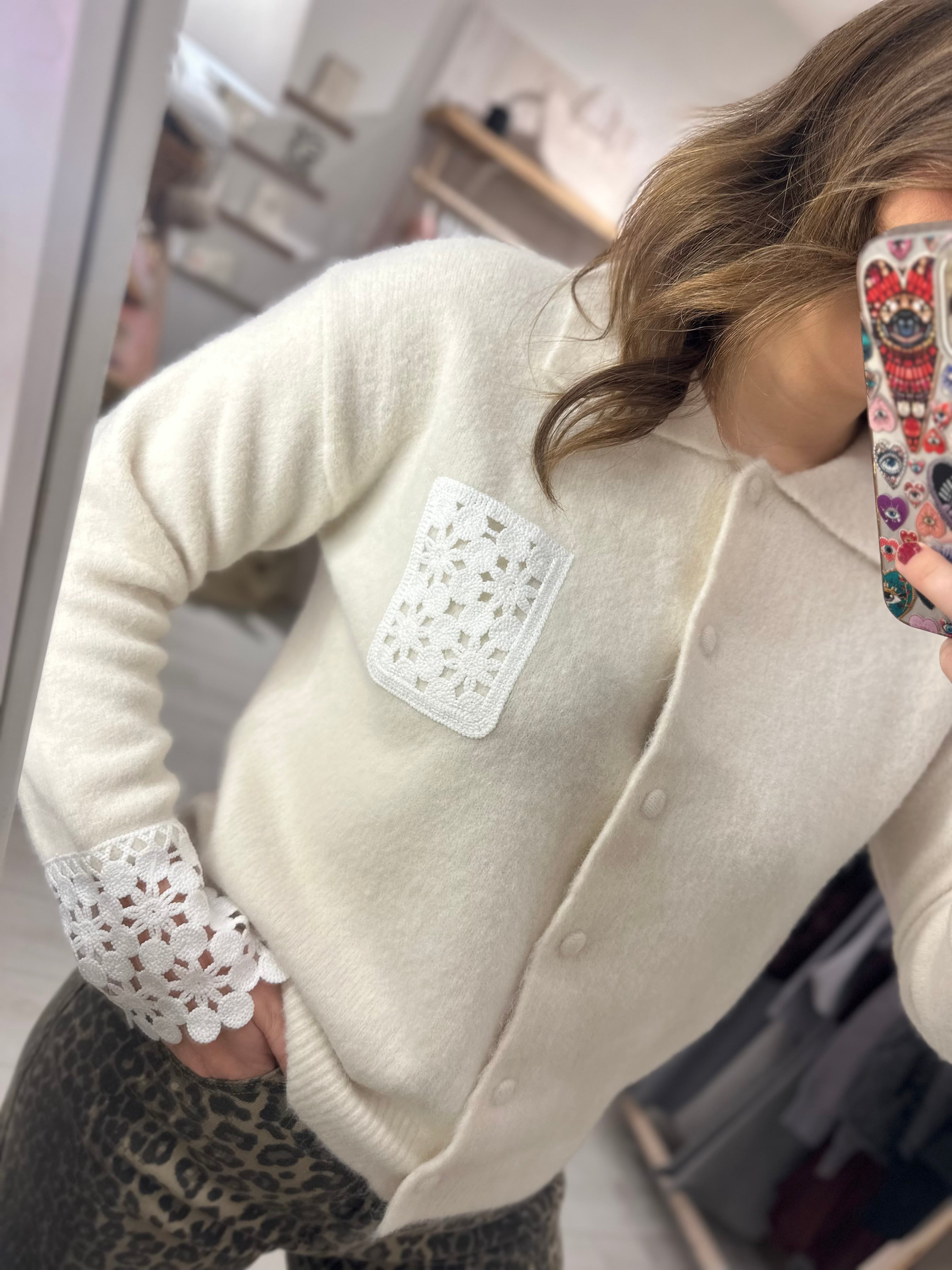 Ottie Crochet Detail Knit