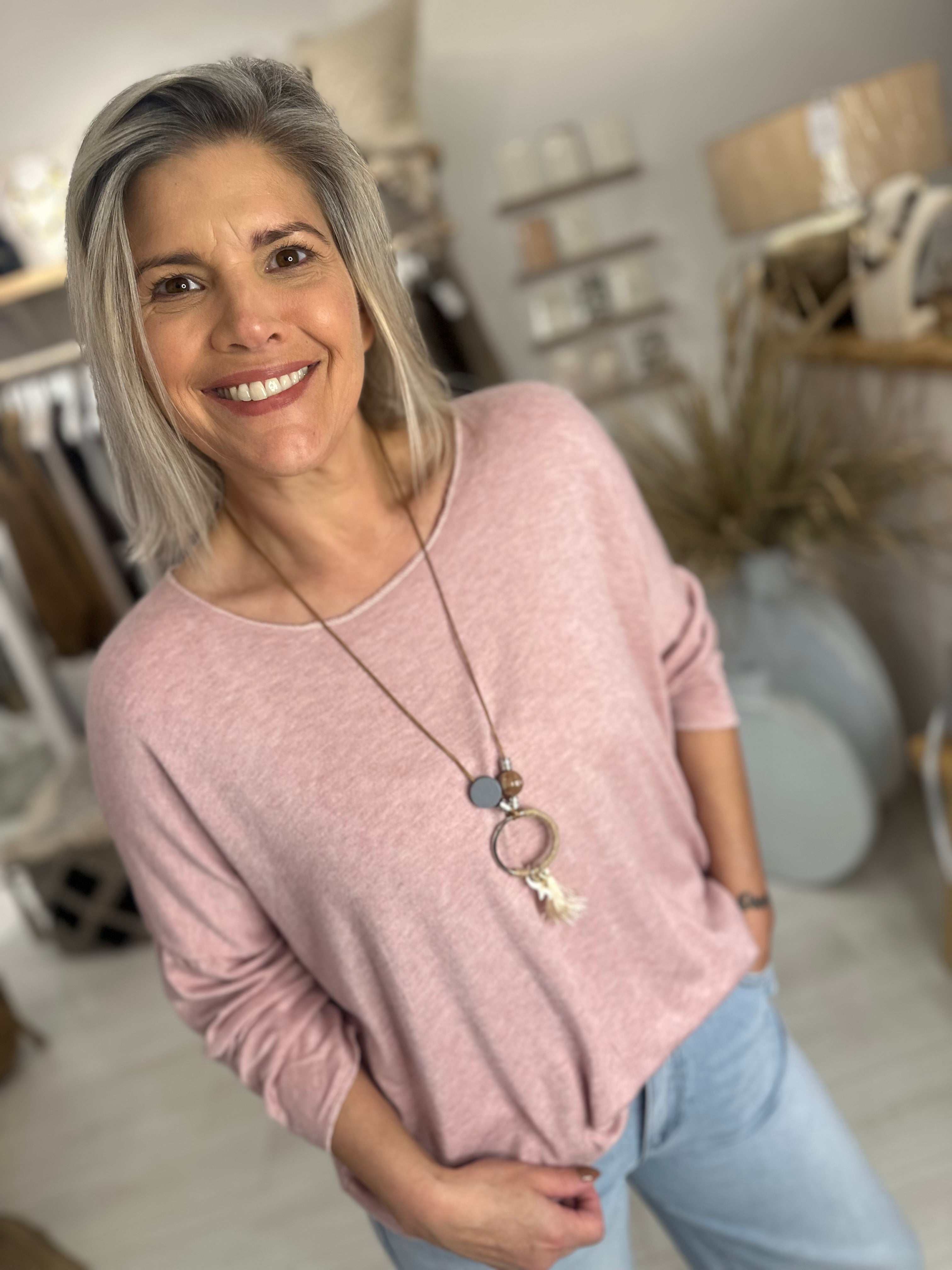 Gabriela Fine Knit & Necklace