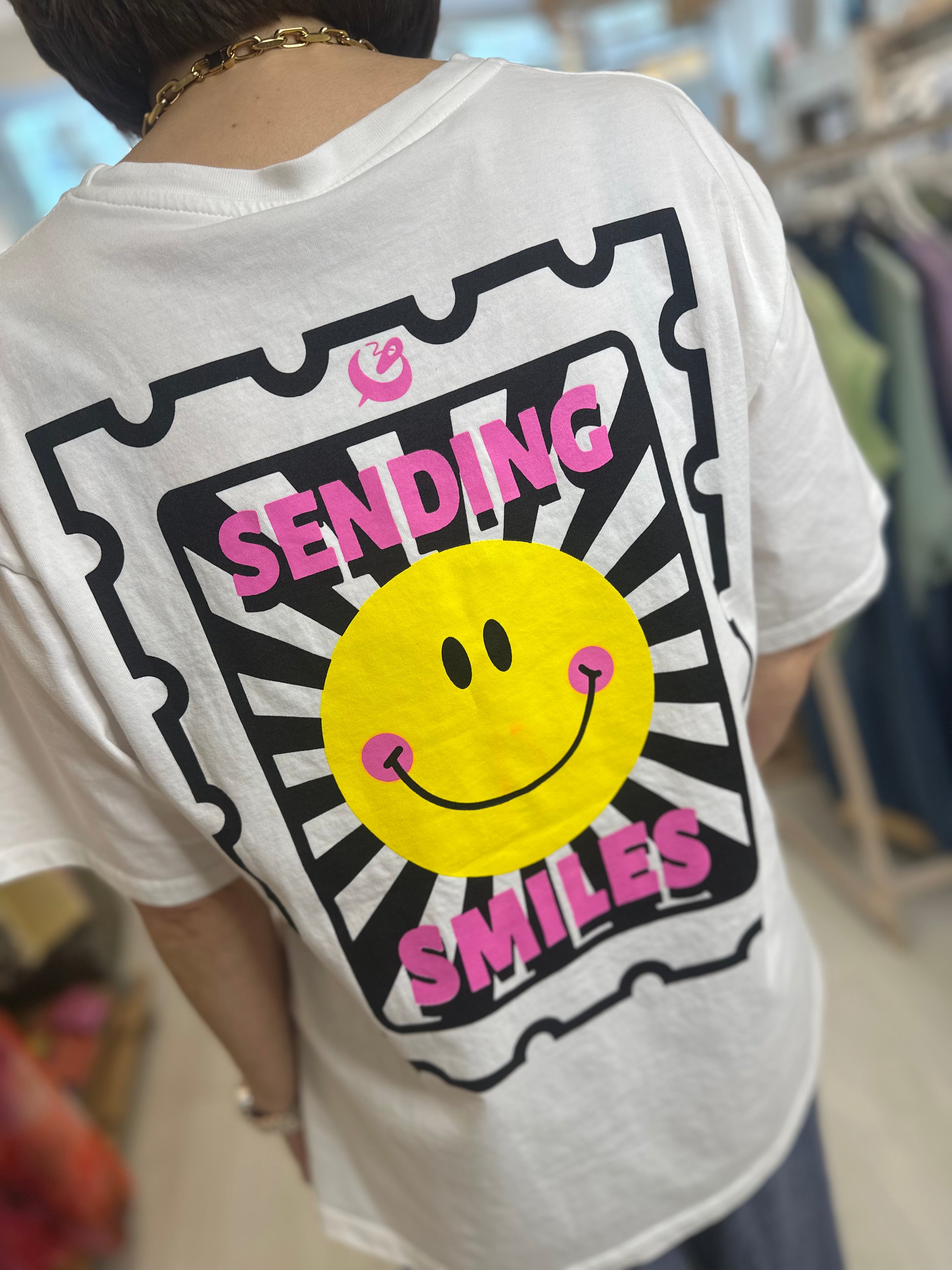 Sending Smiles Slogan Tee