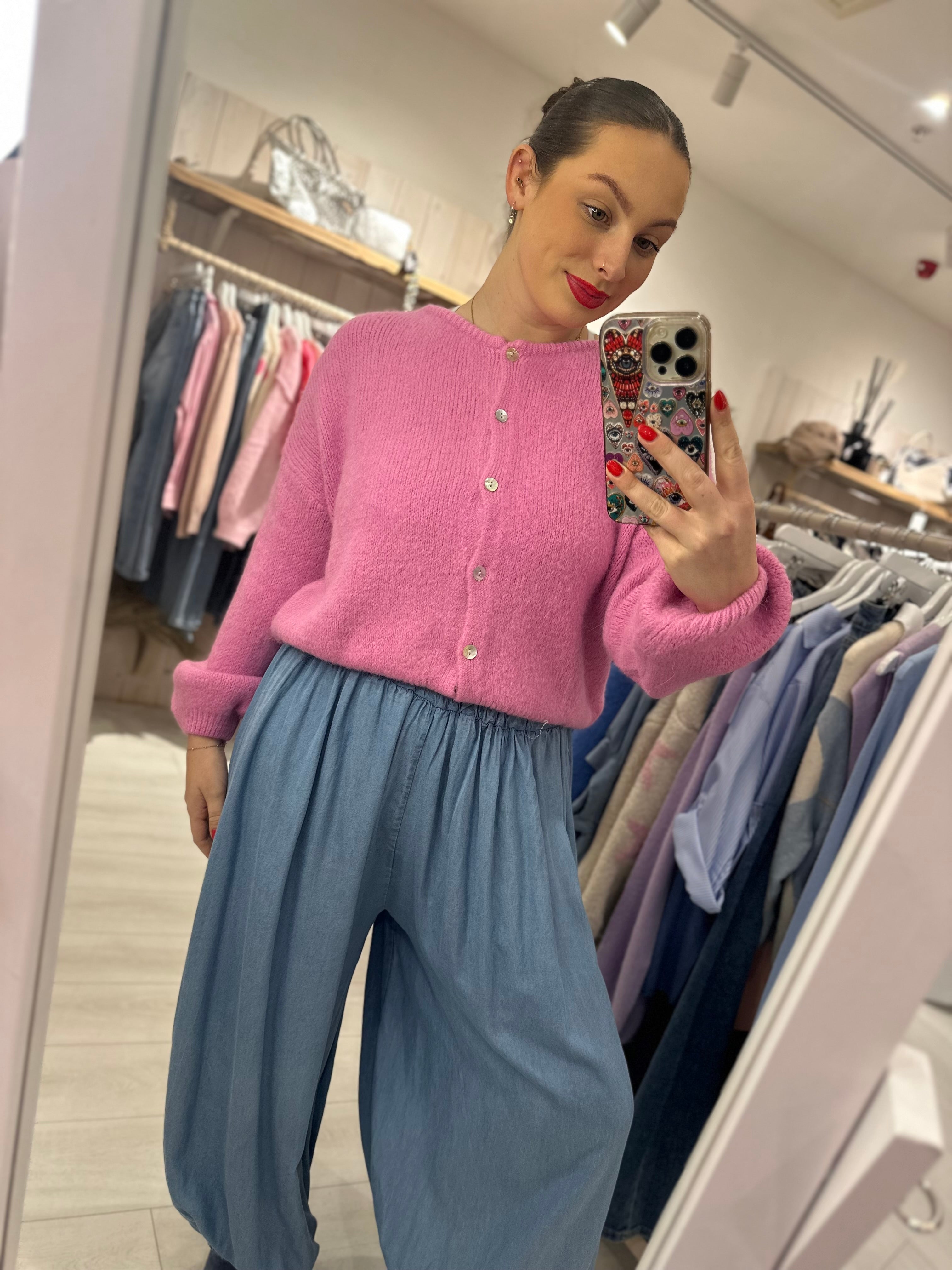 Joey Elasticated Denim Ballon Pants