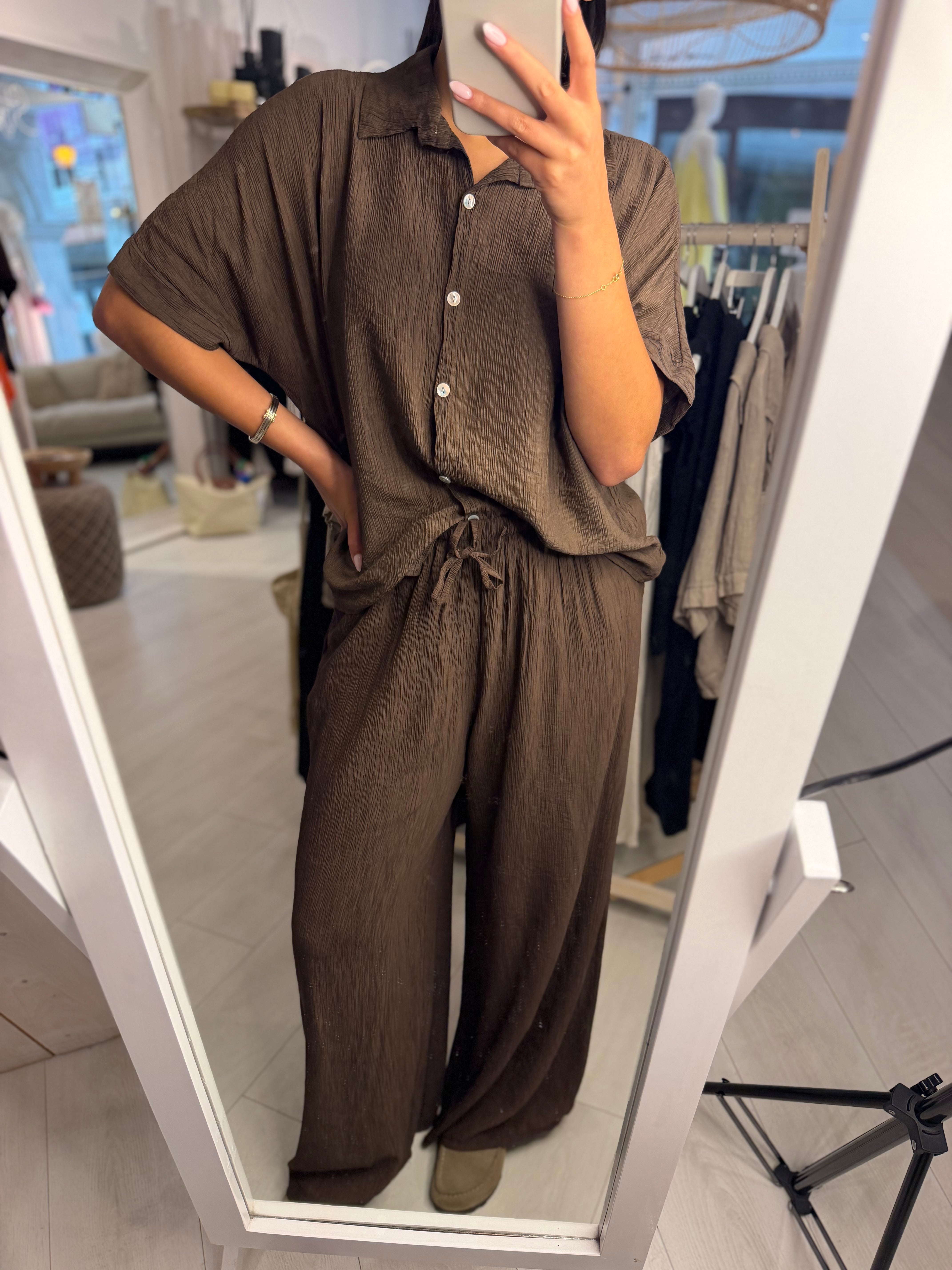 Andrea Crinkled Trousers