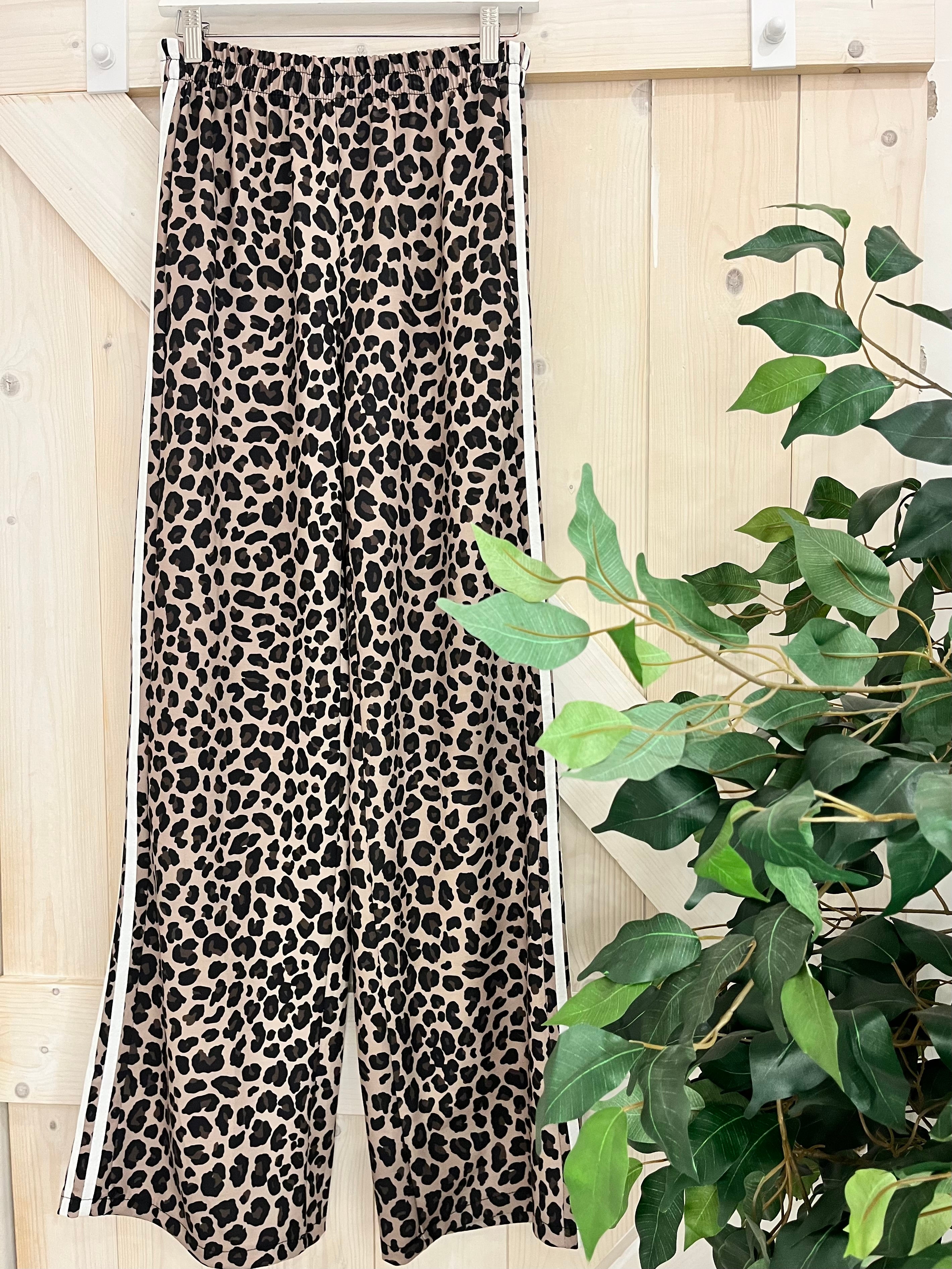 Lovie Leopard Side Stripe Jogger