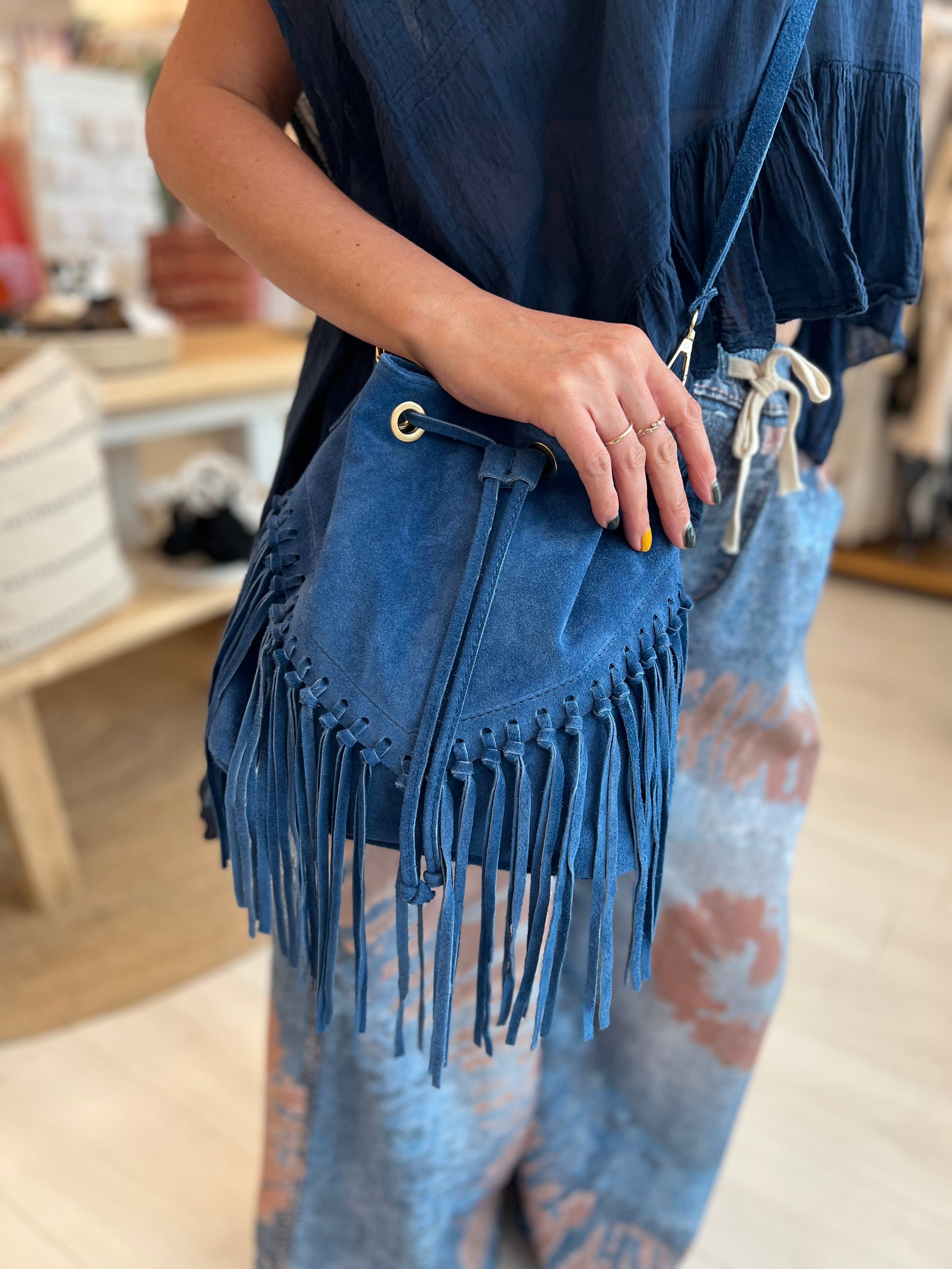 Suede Tassel Bag
