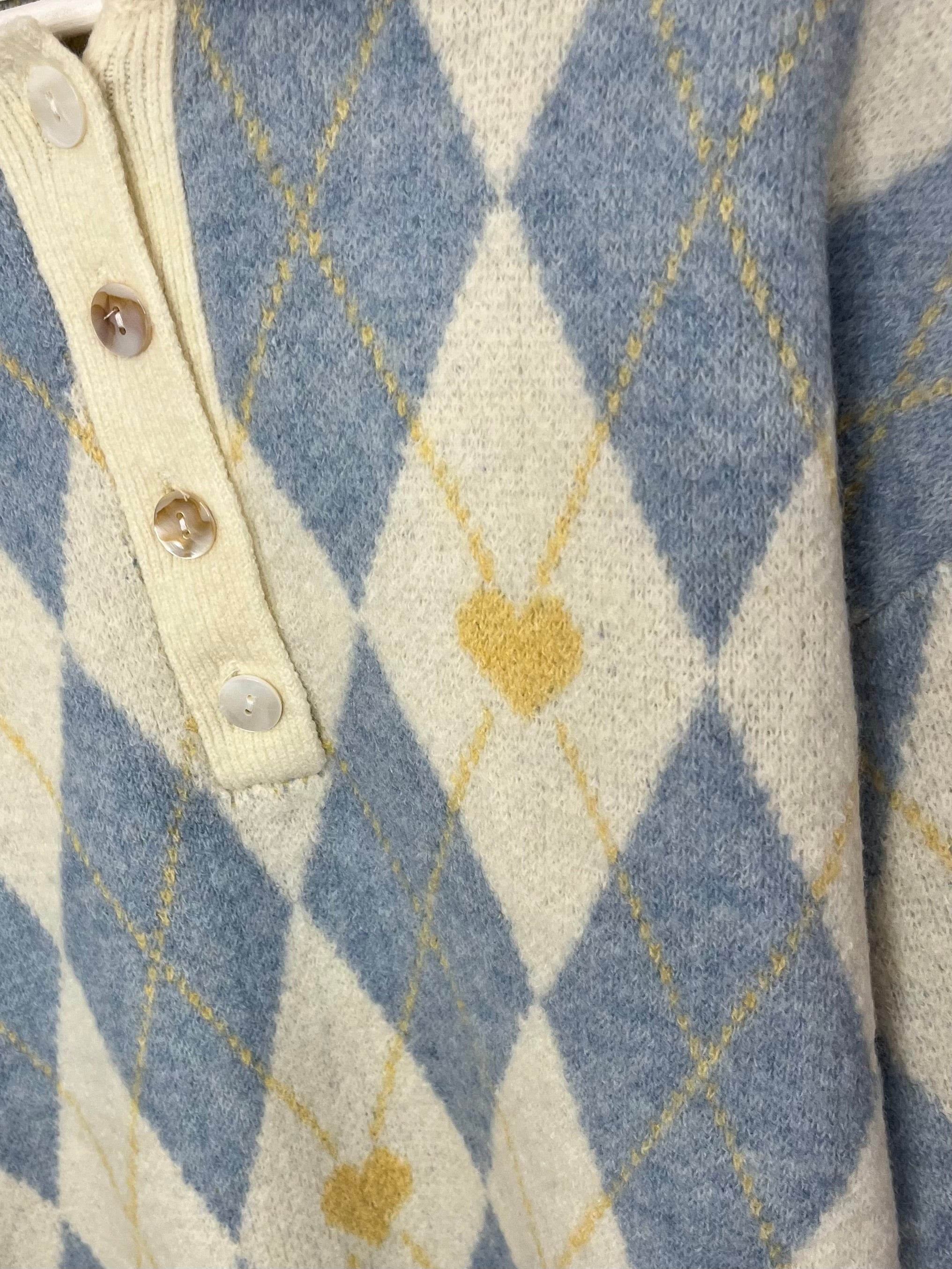 Agatha Argyle Polo Knit