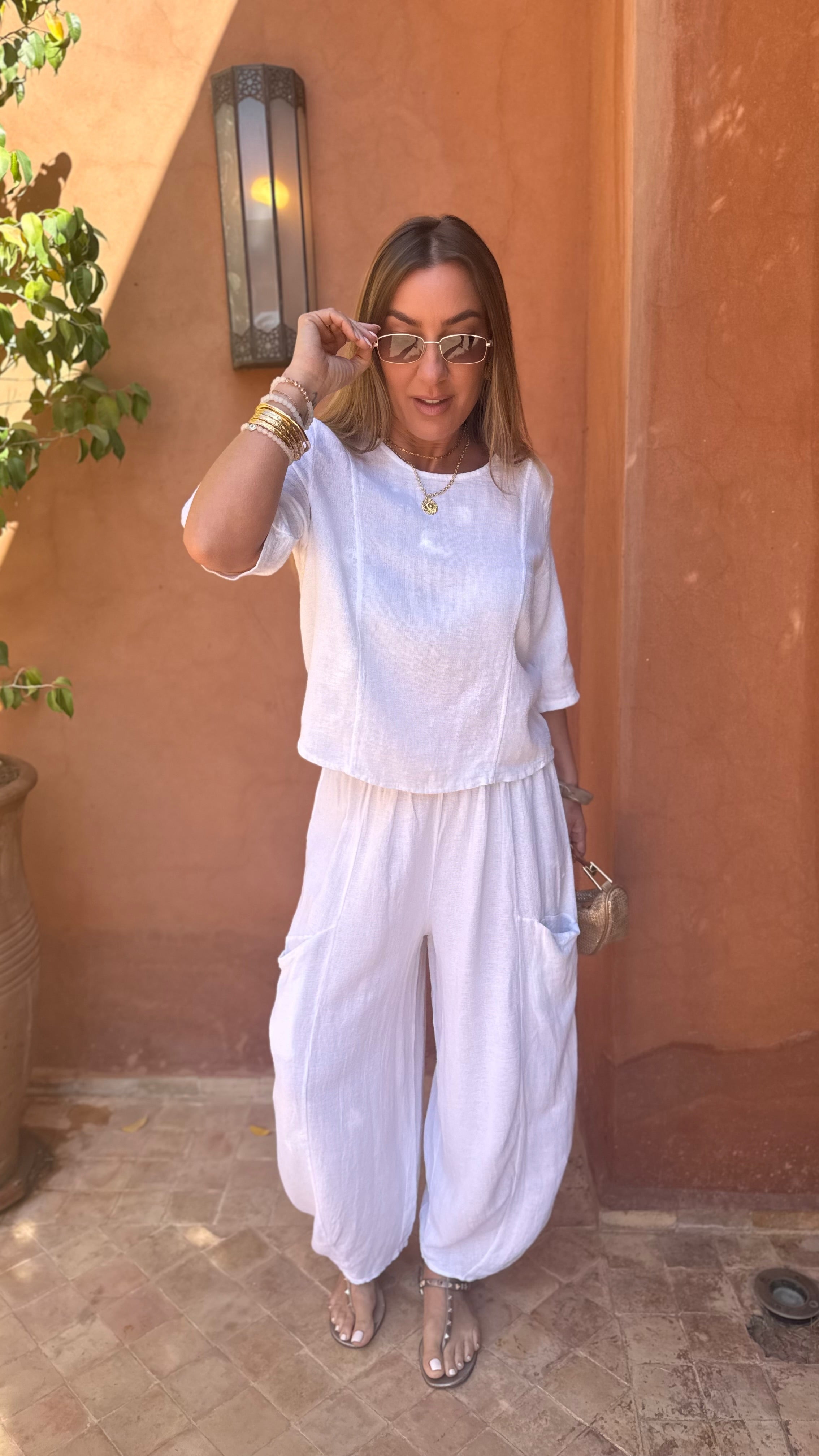 Zahra White Boxy Top