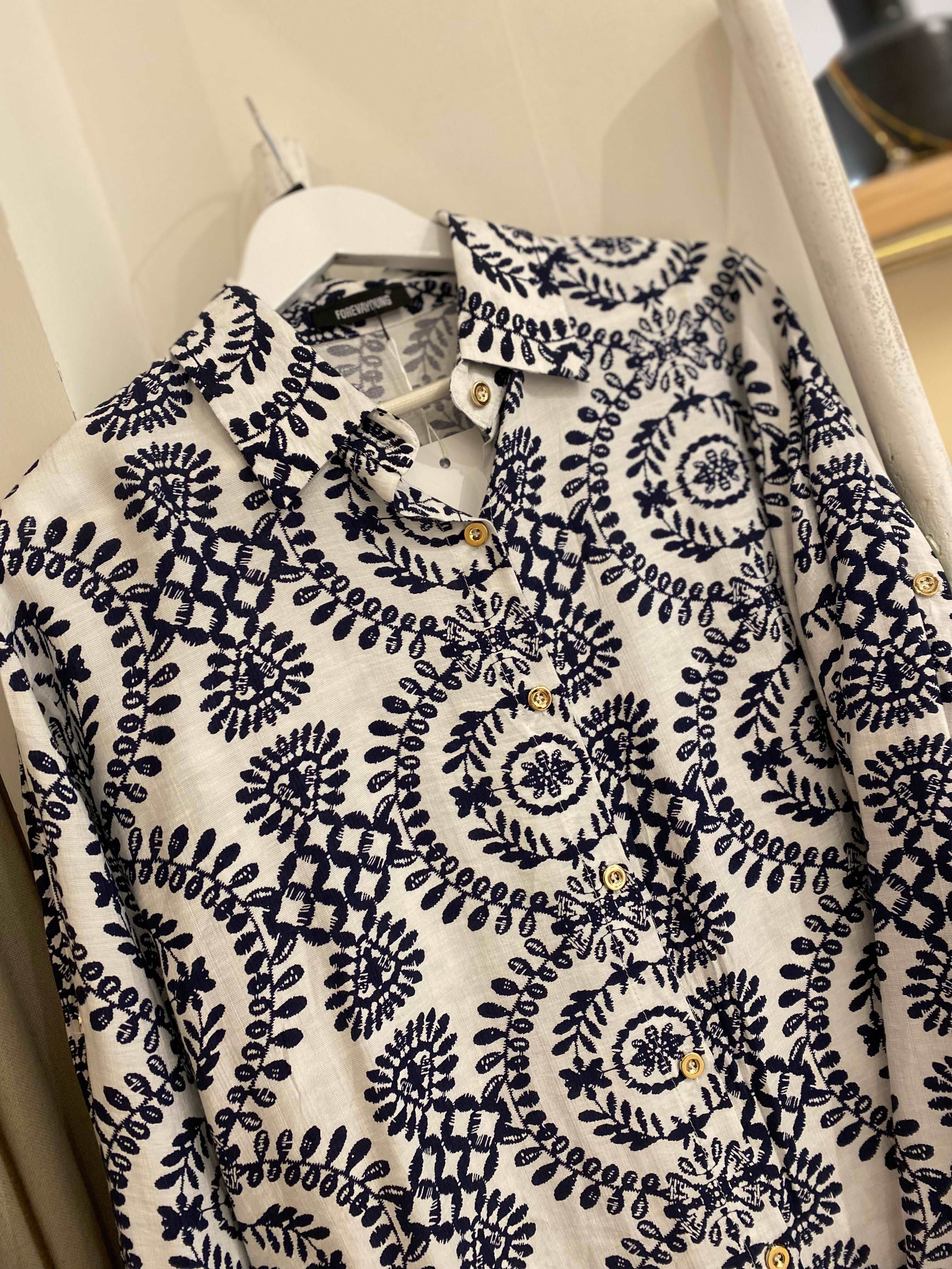 Embroidered print co-ord