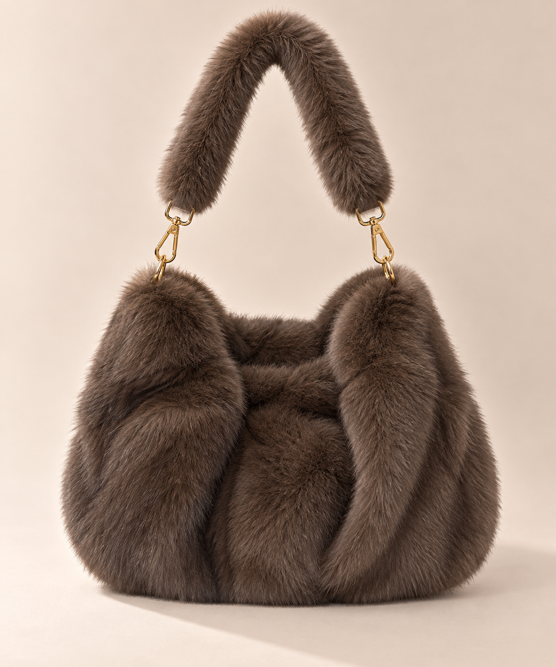 Lorina Faux Fur Bucket Bag
