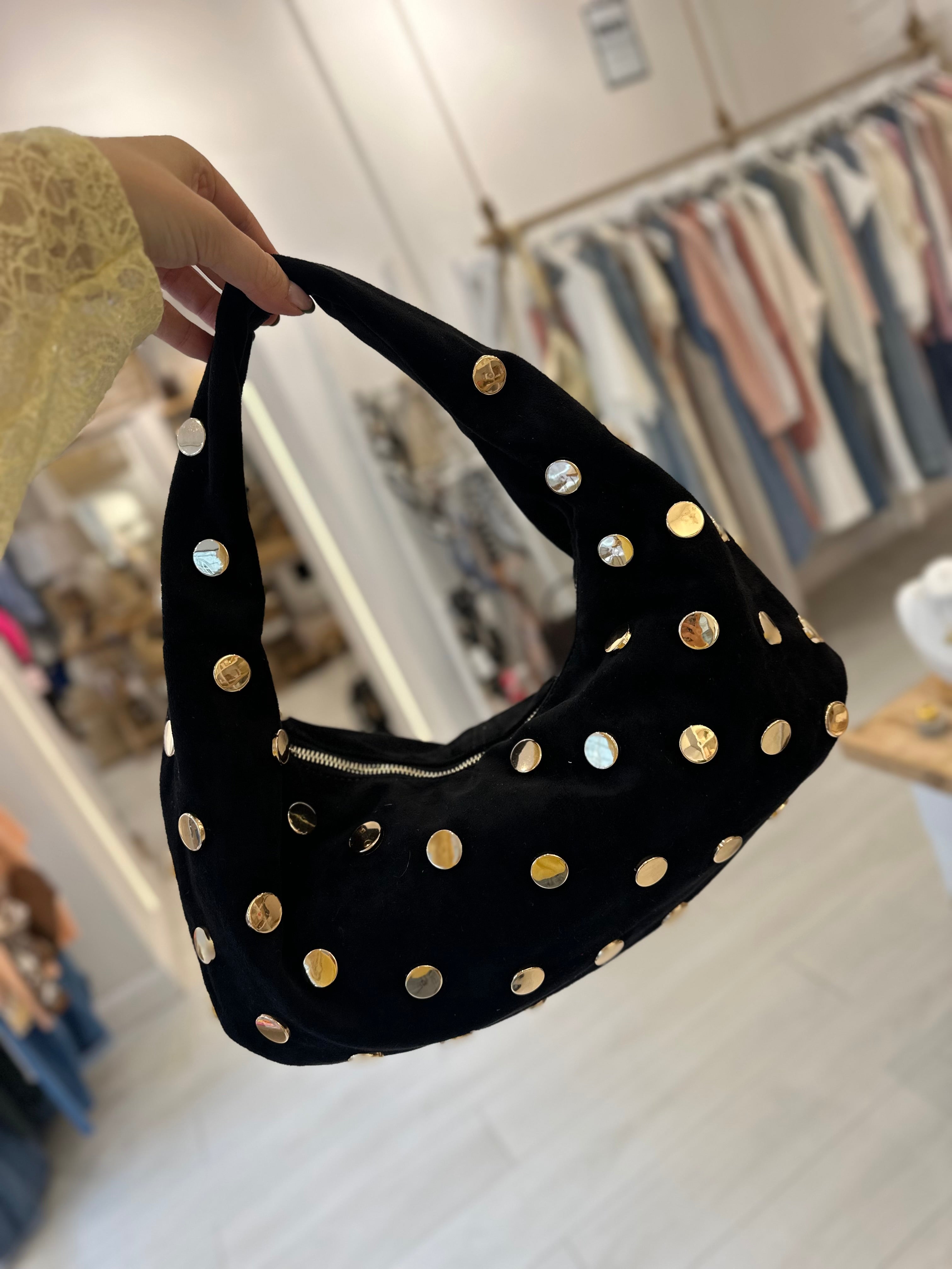 Riya Studded Slouch Bag