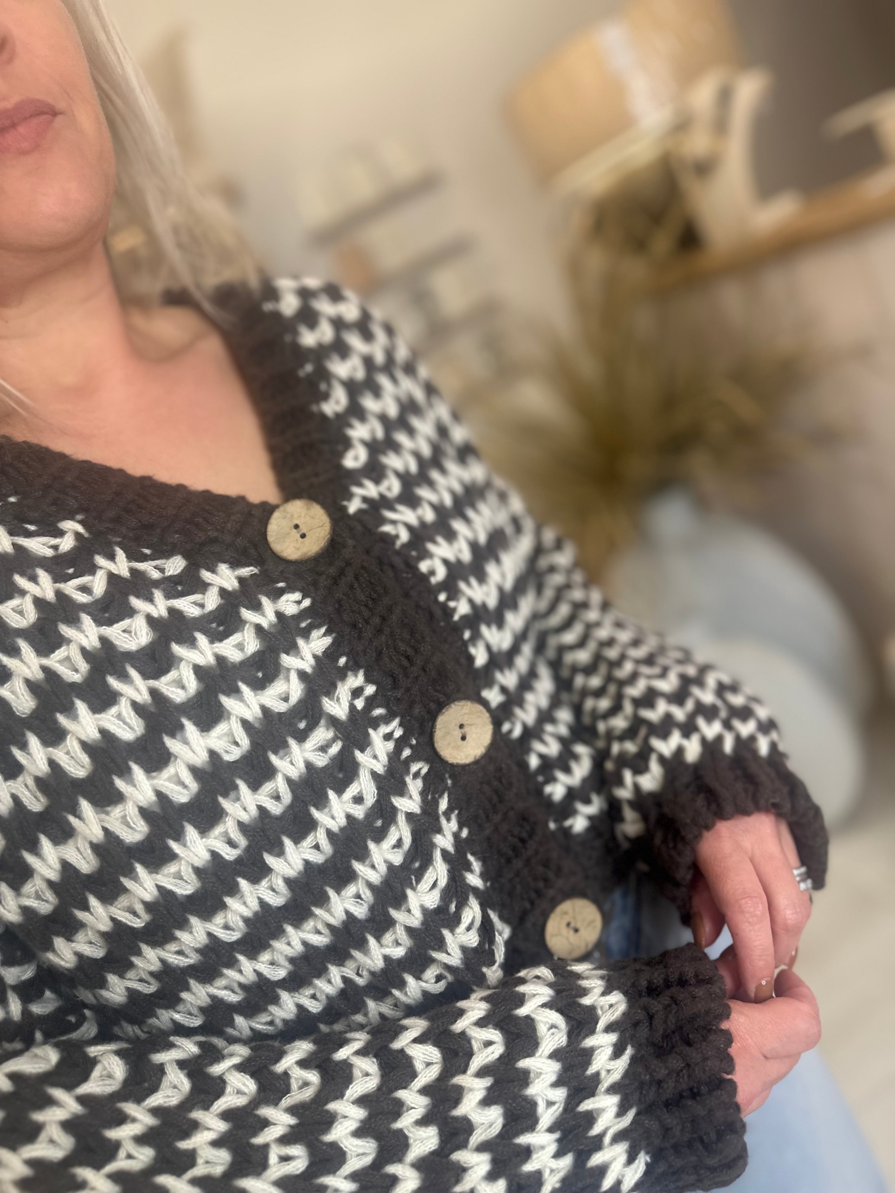 Suzetta Chunky Striped Cardigan