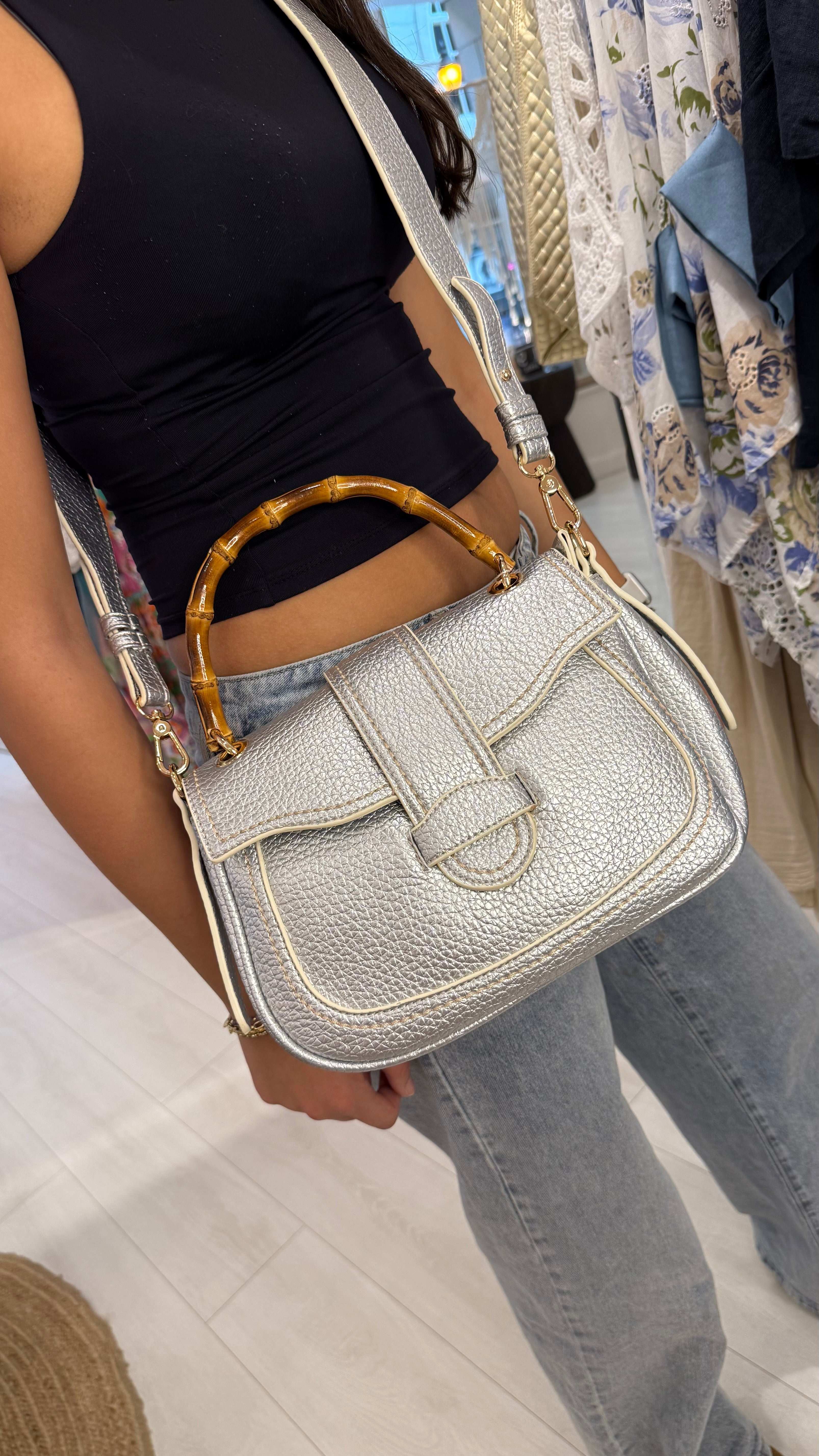 Mikasa Bamboo Handle Bag
