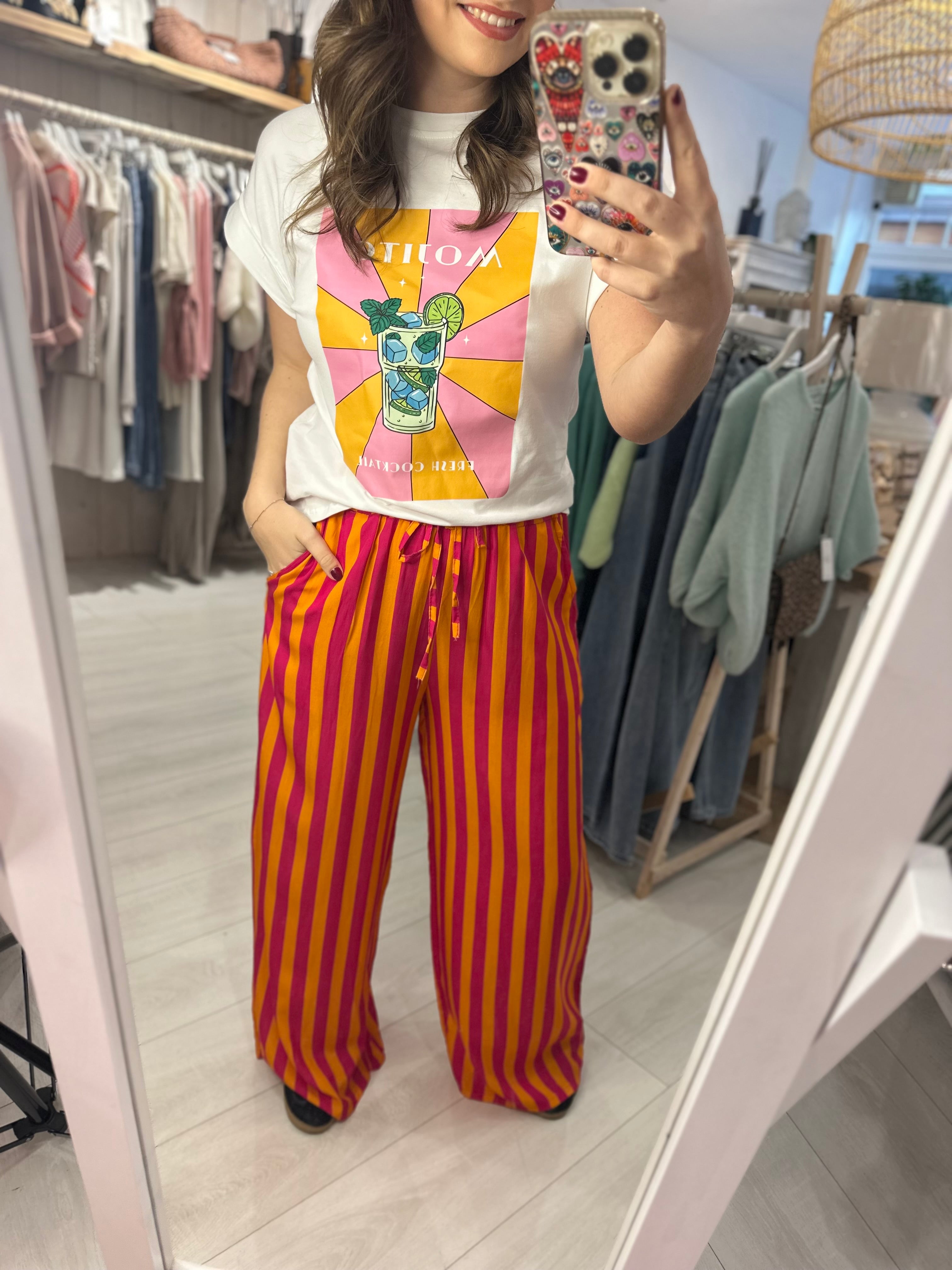 Clara Stripe Wide Legs