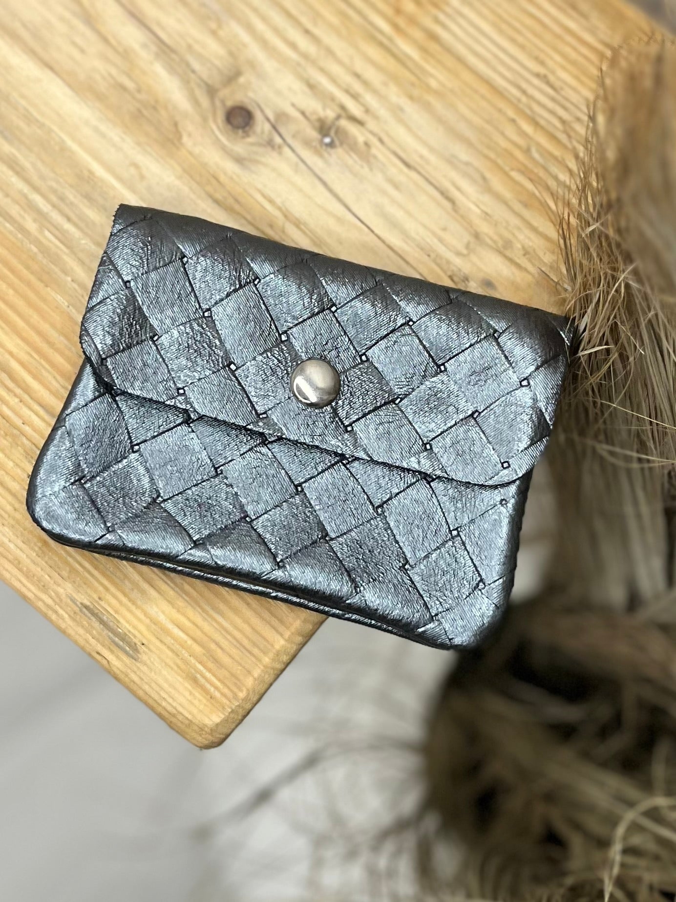 Woven Metallic Coin Purse