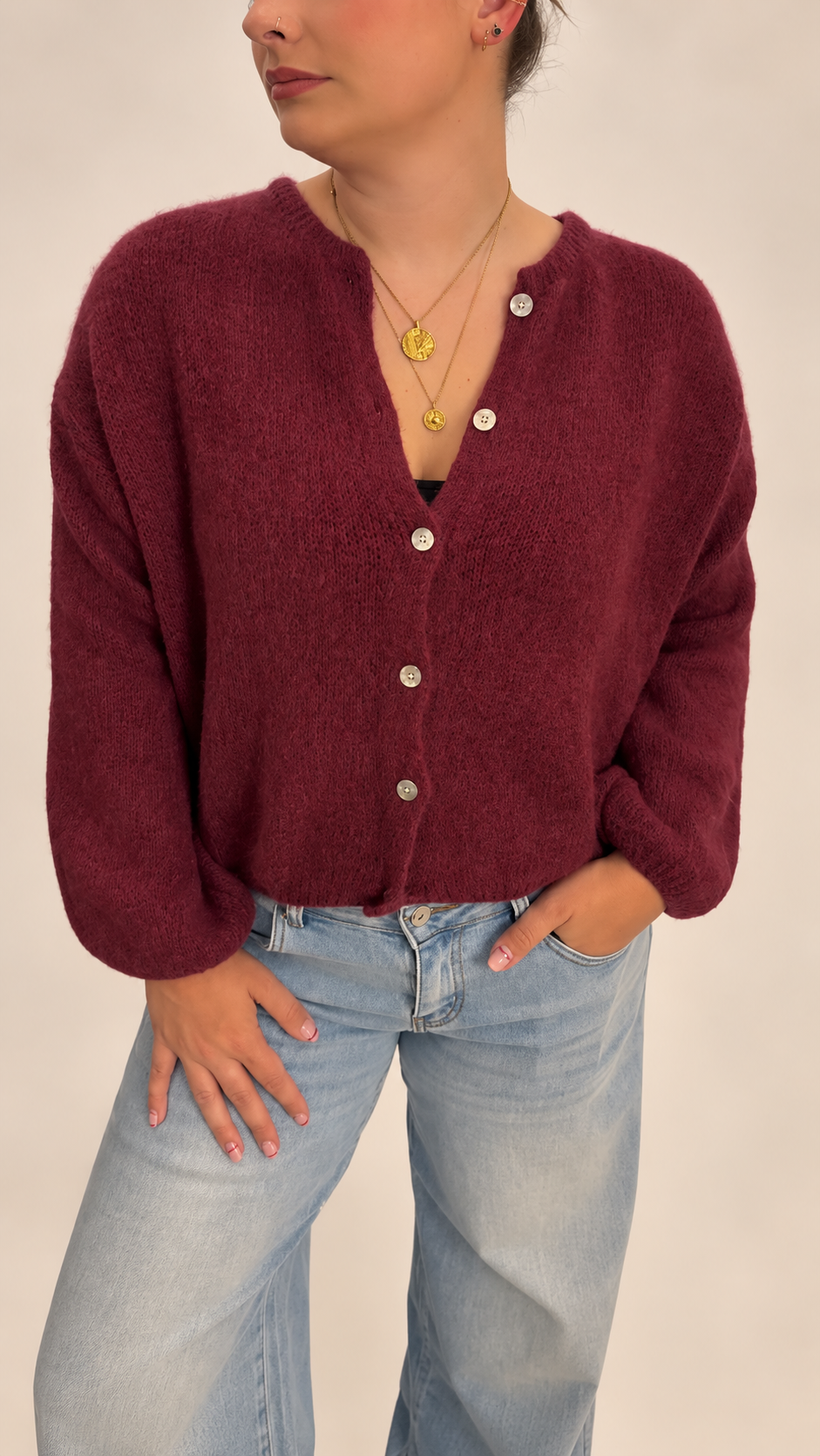 Maddie Mohair Long Sleeved Cardigan