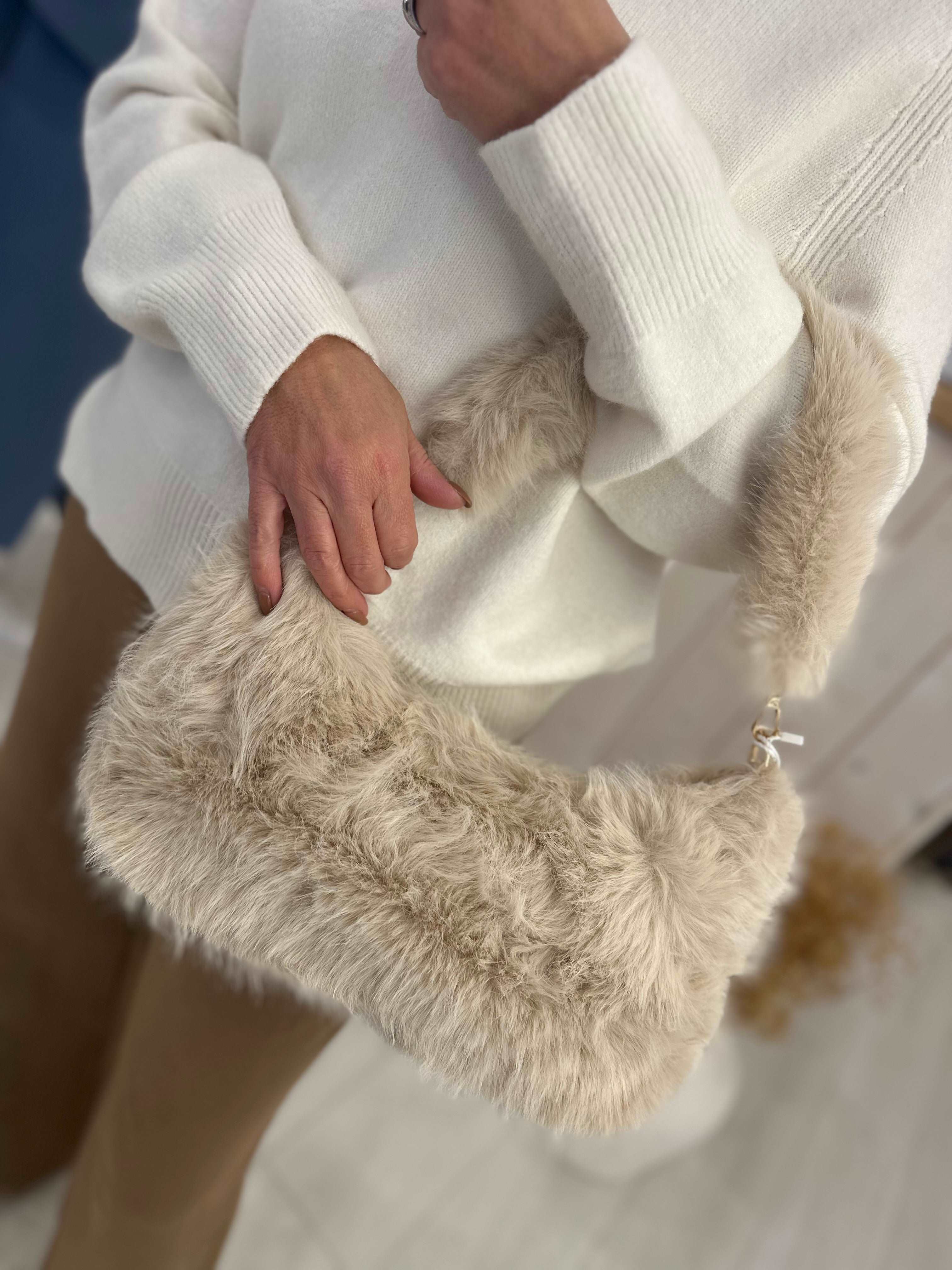 Faux Fur Shoulder Bag