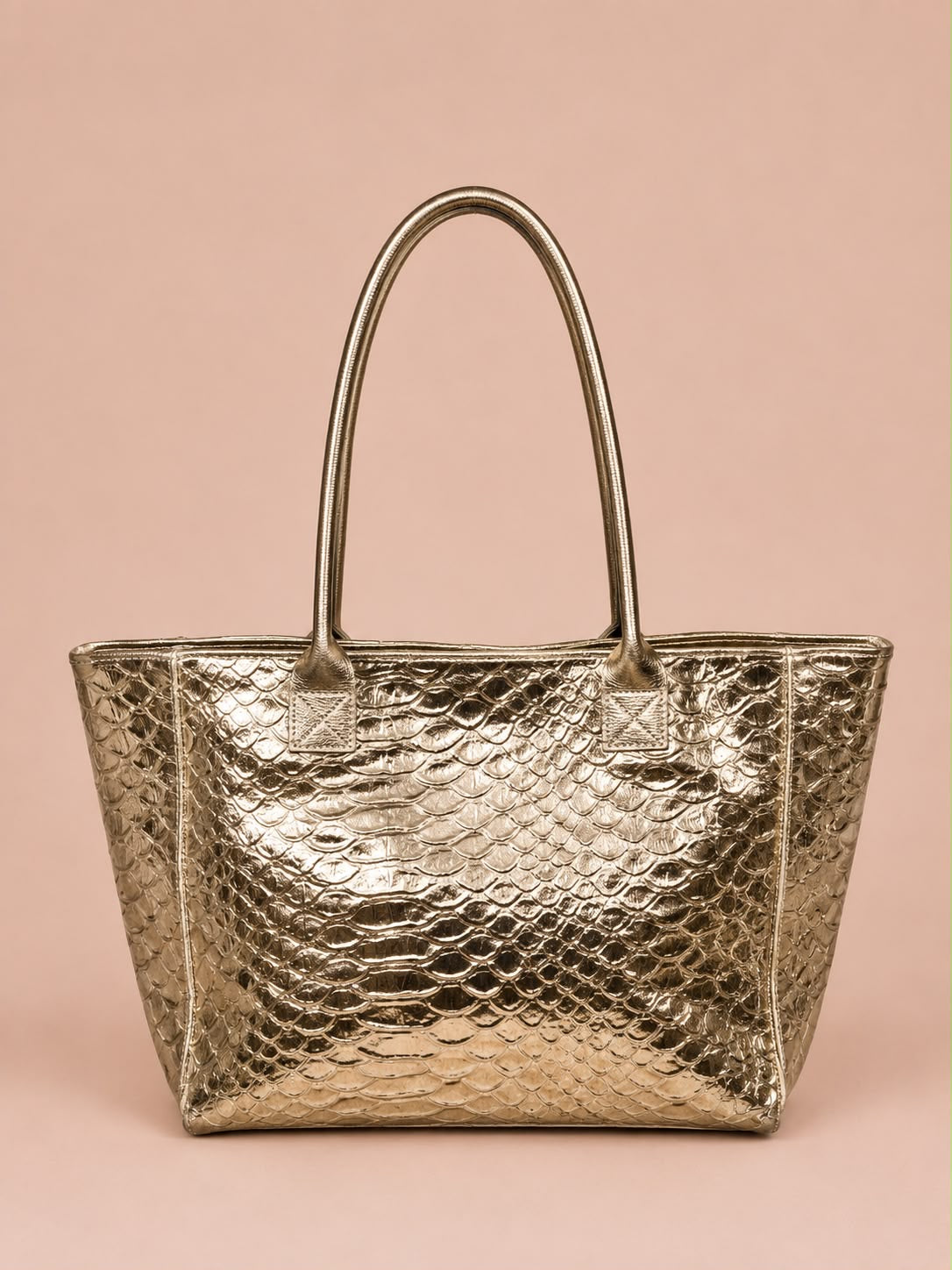 Croc Leather Tote Bag