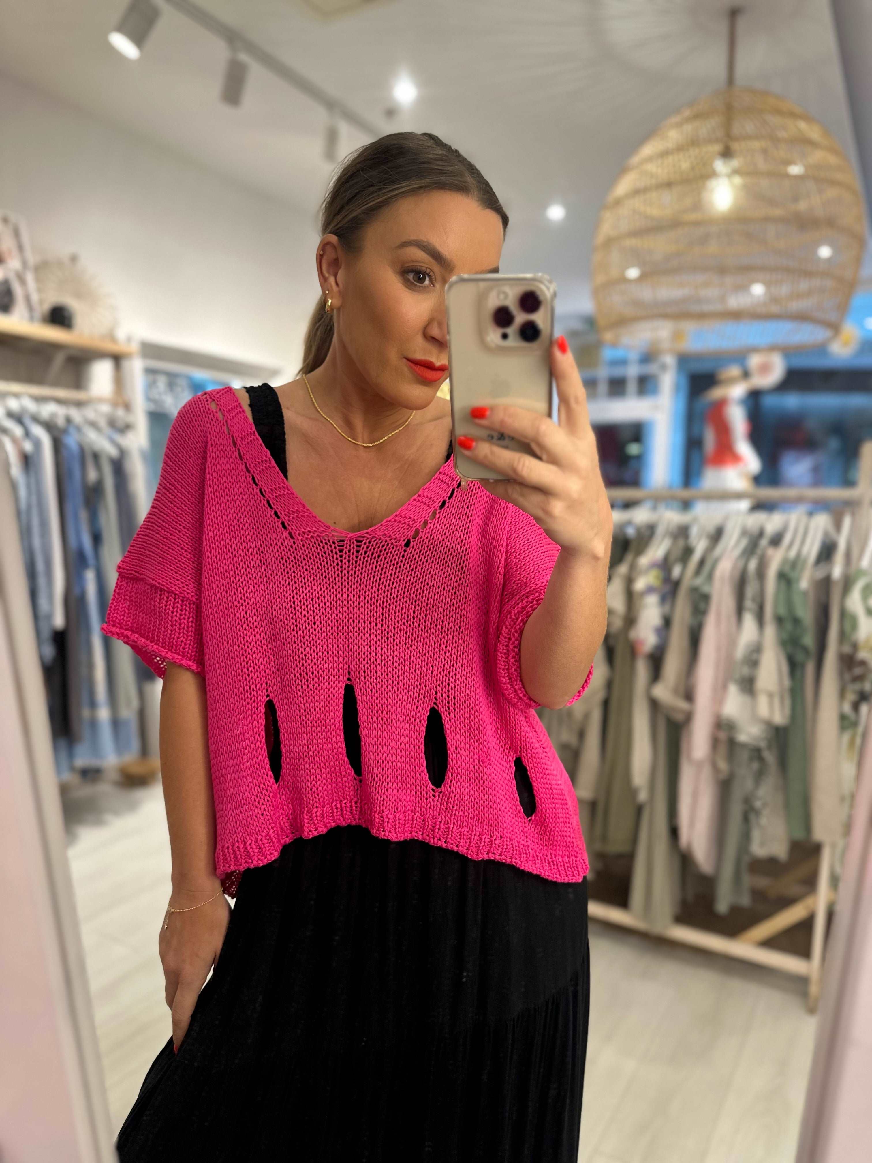 Carmen Crochet V-Neck