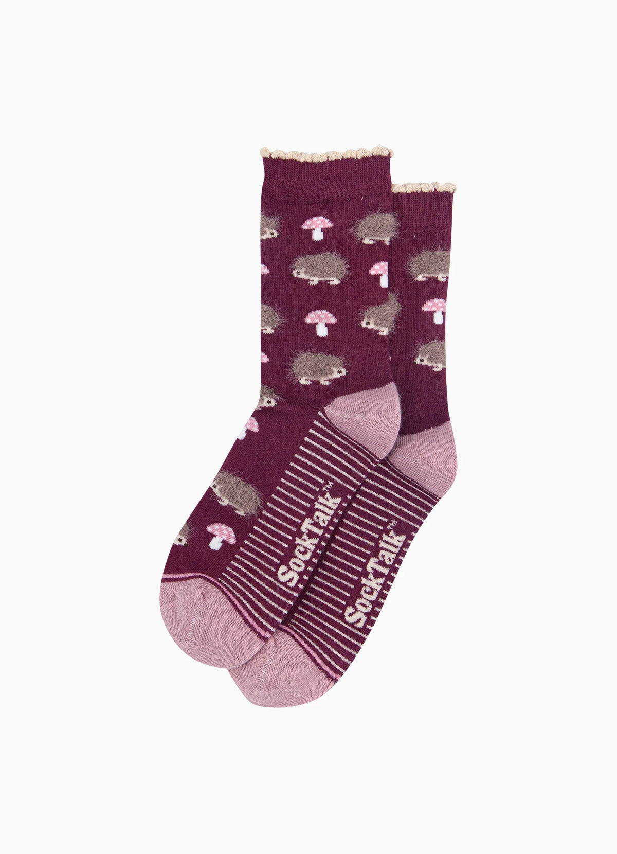 Berry Hedgehog Fluffy Bamboo Socks
