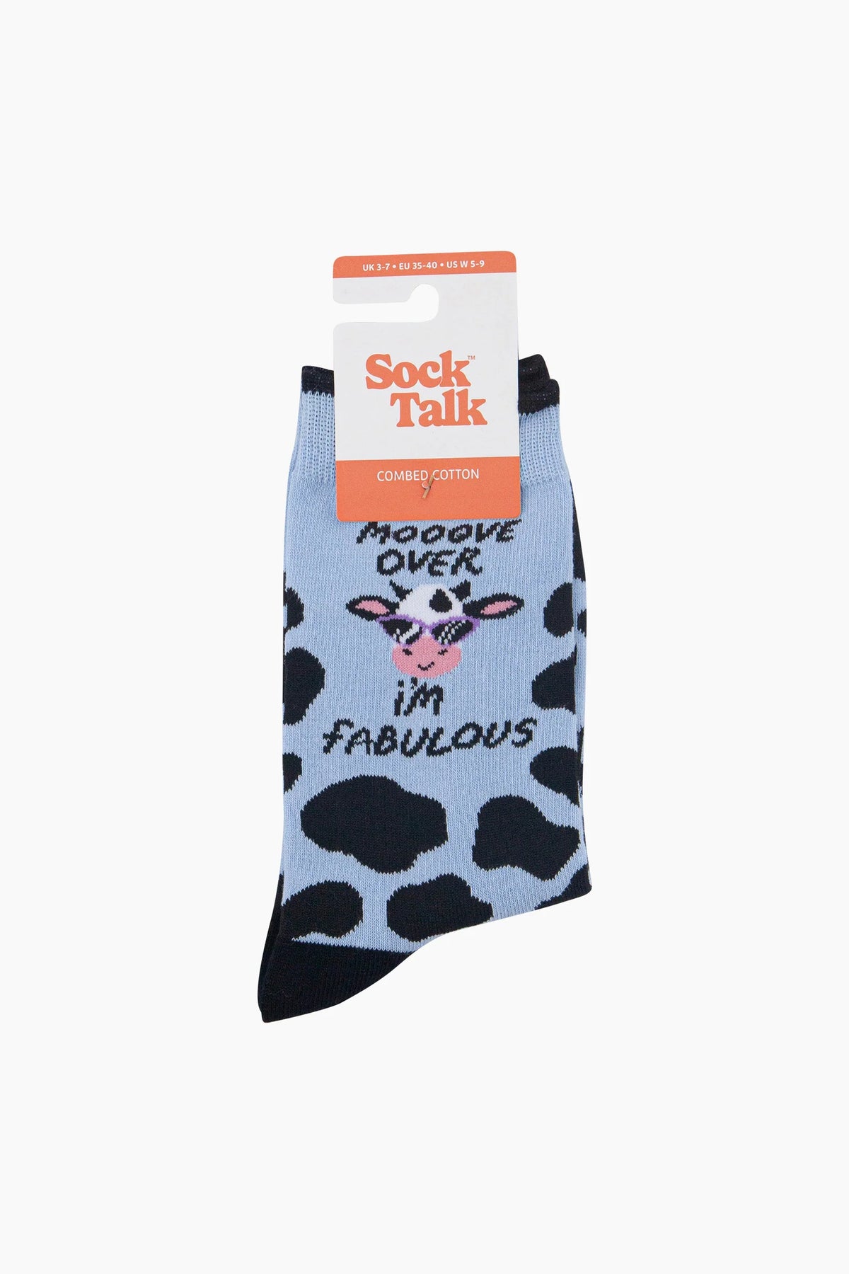 Mooove Over Combed Cotton Socks