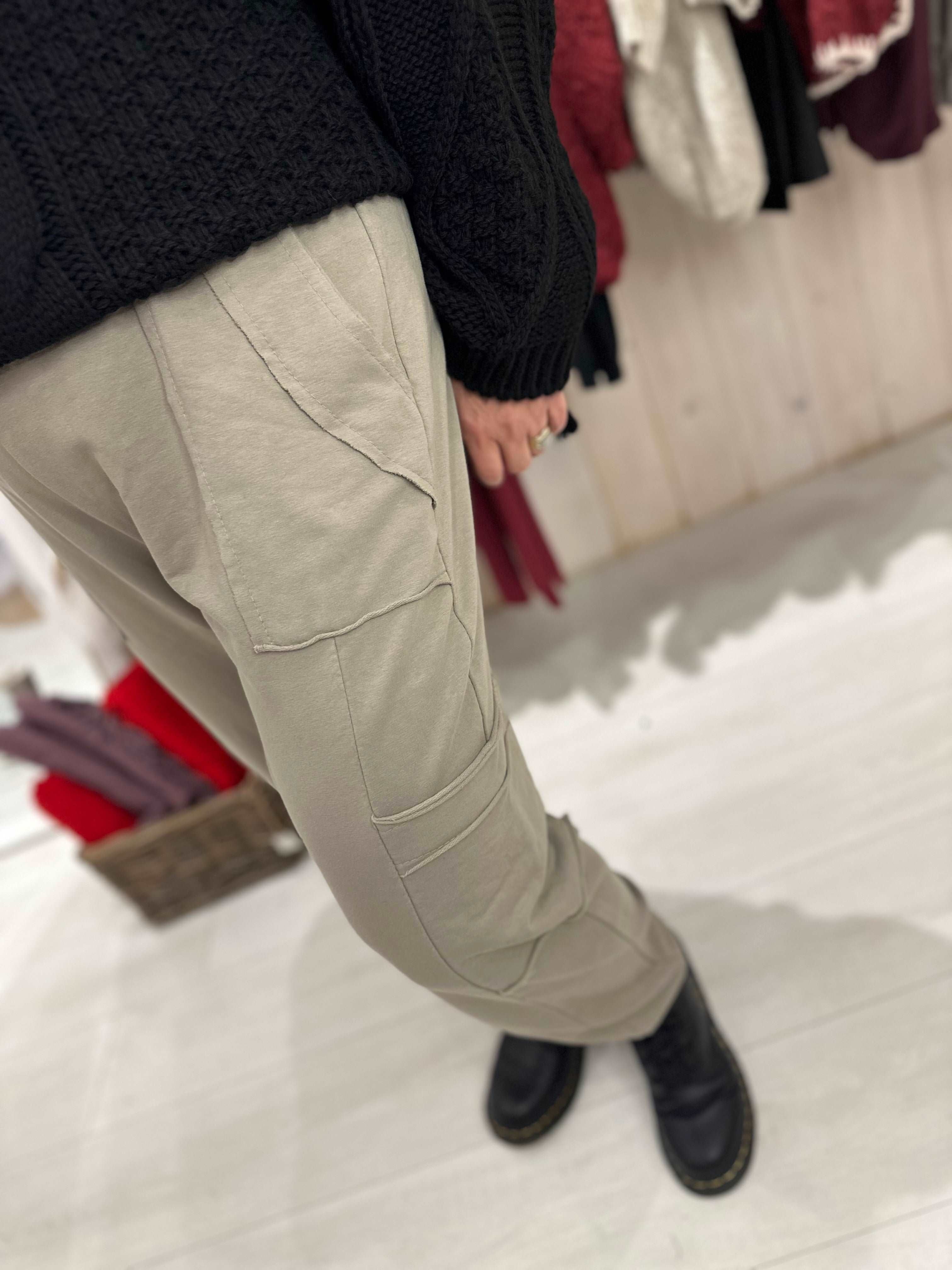 Exposed Hem Joggers
