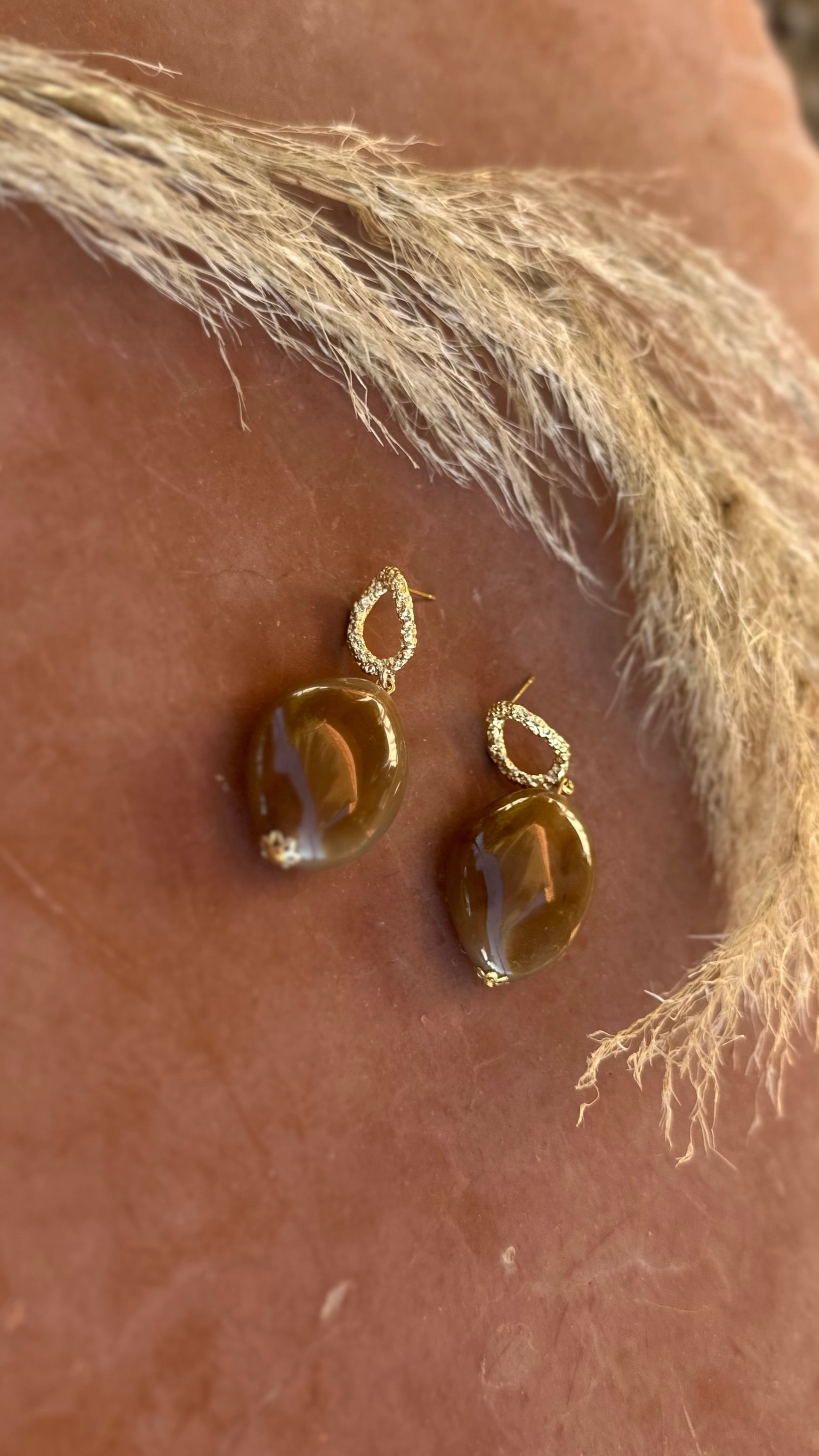 Oval Drop Earrings