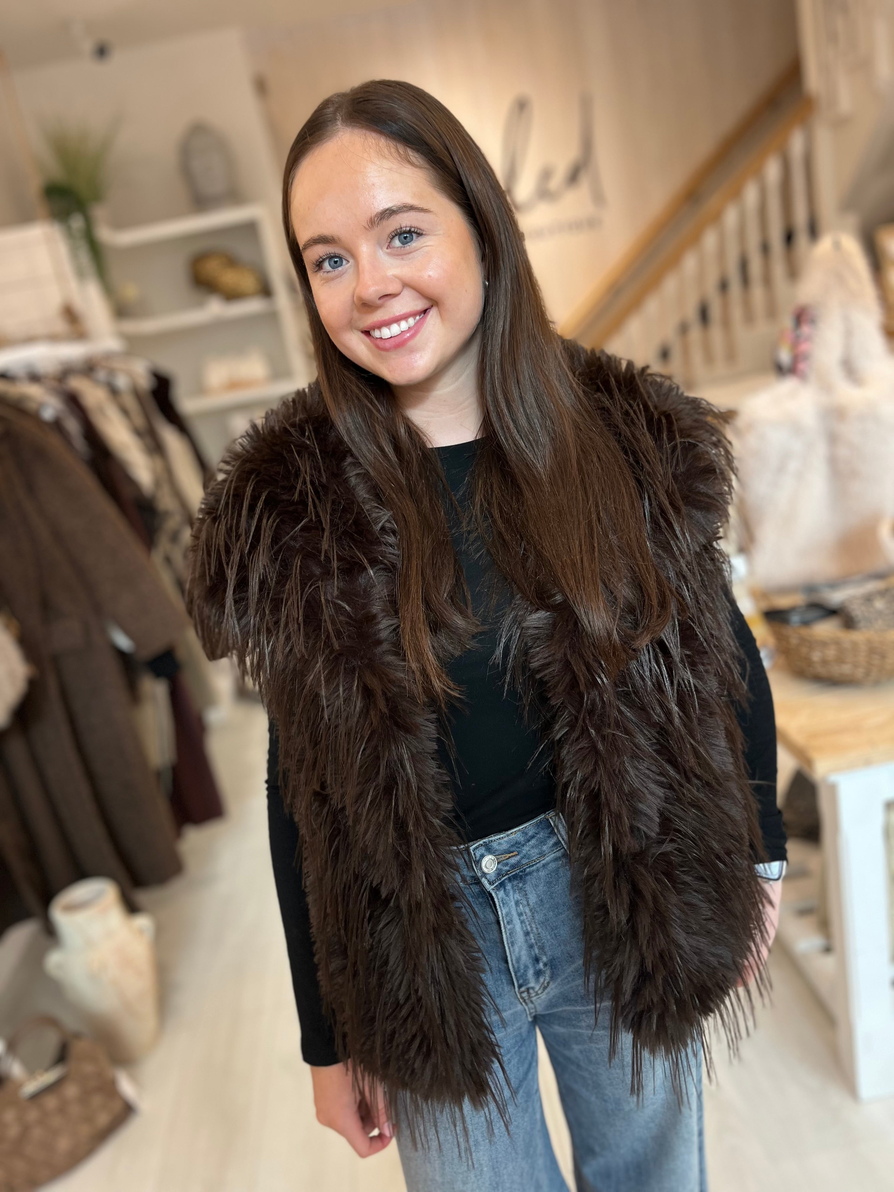 Frankie Faux Fur Boxy Gilet
