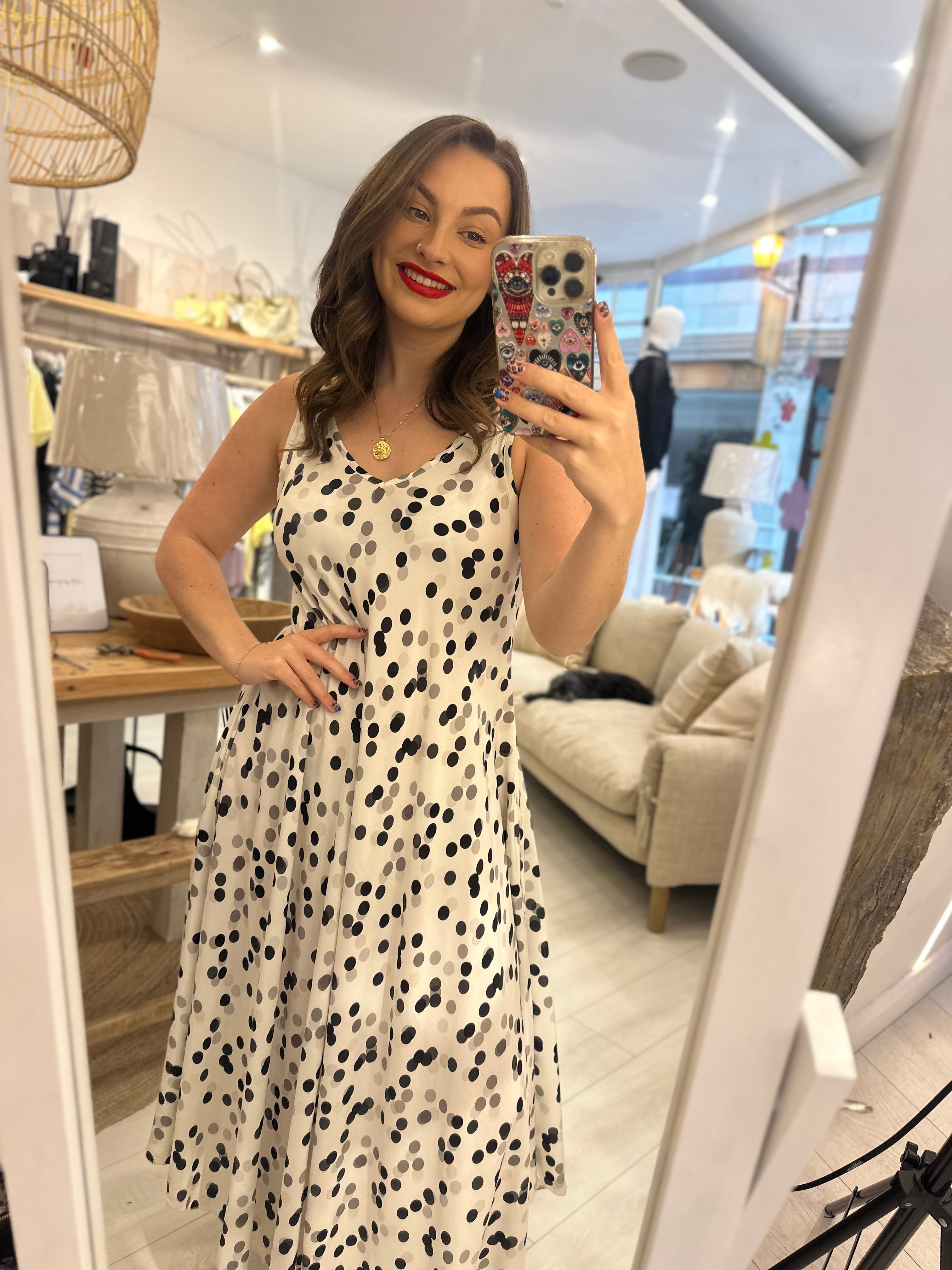 Polly Polka Dot Maxi Dress