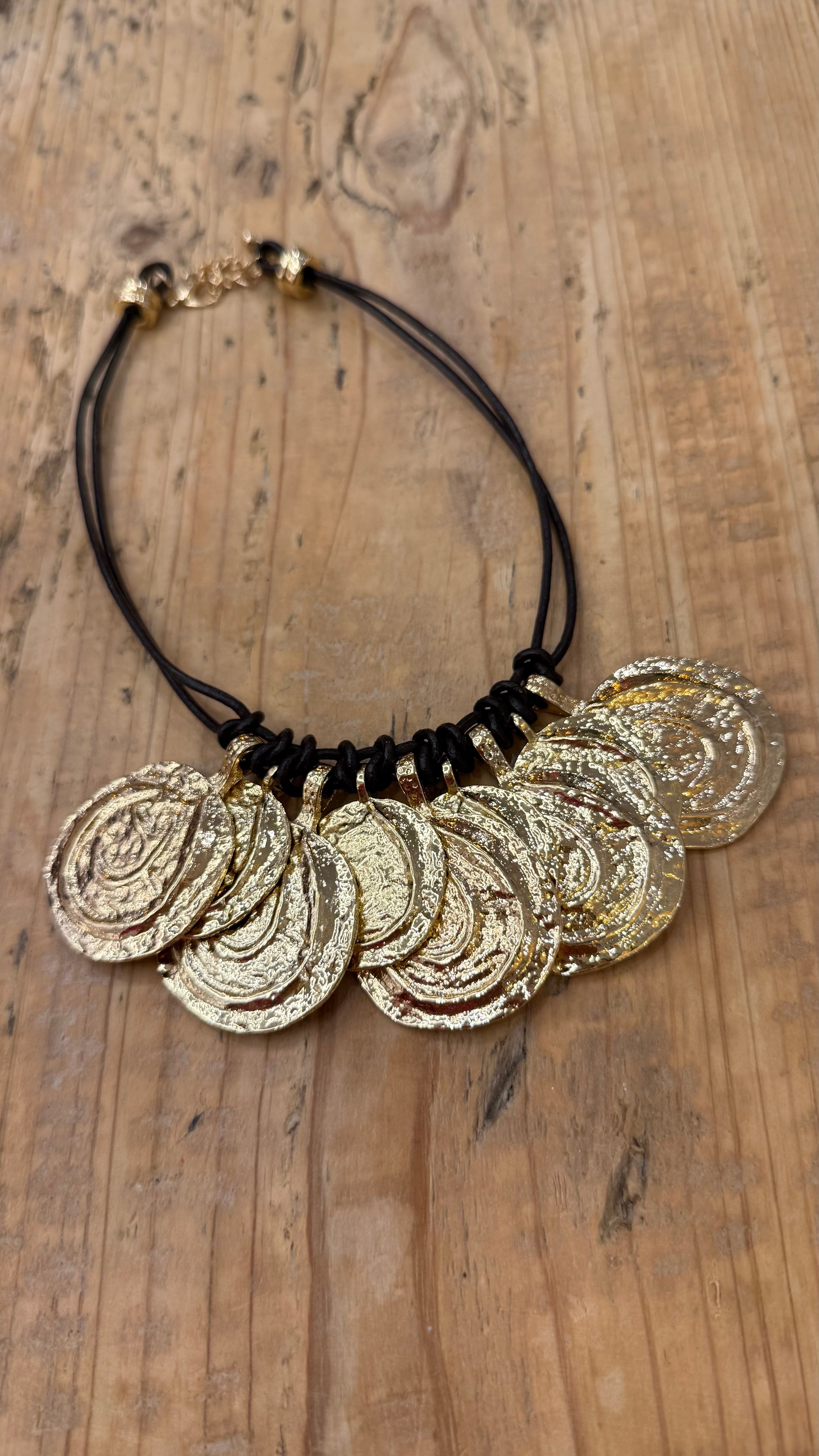Gold Disc Necklace