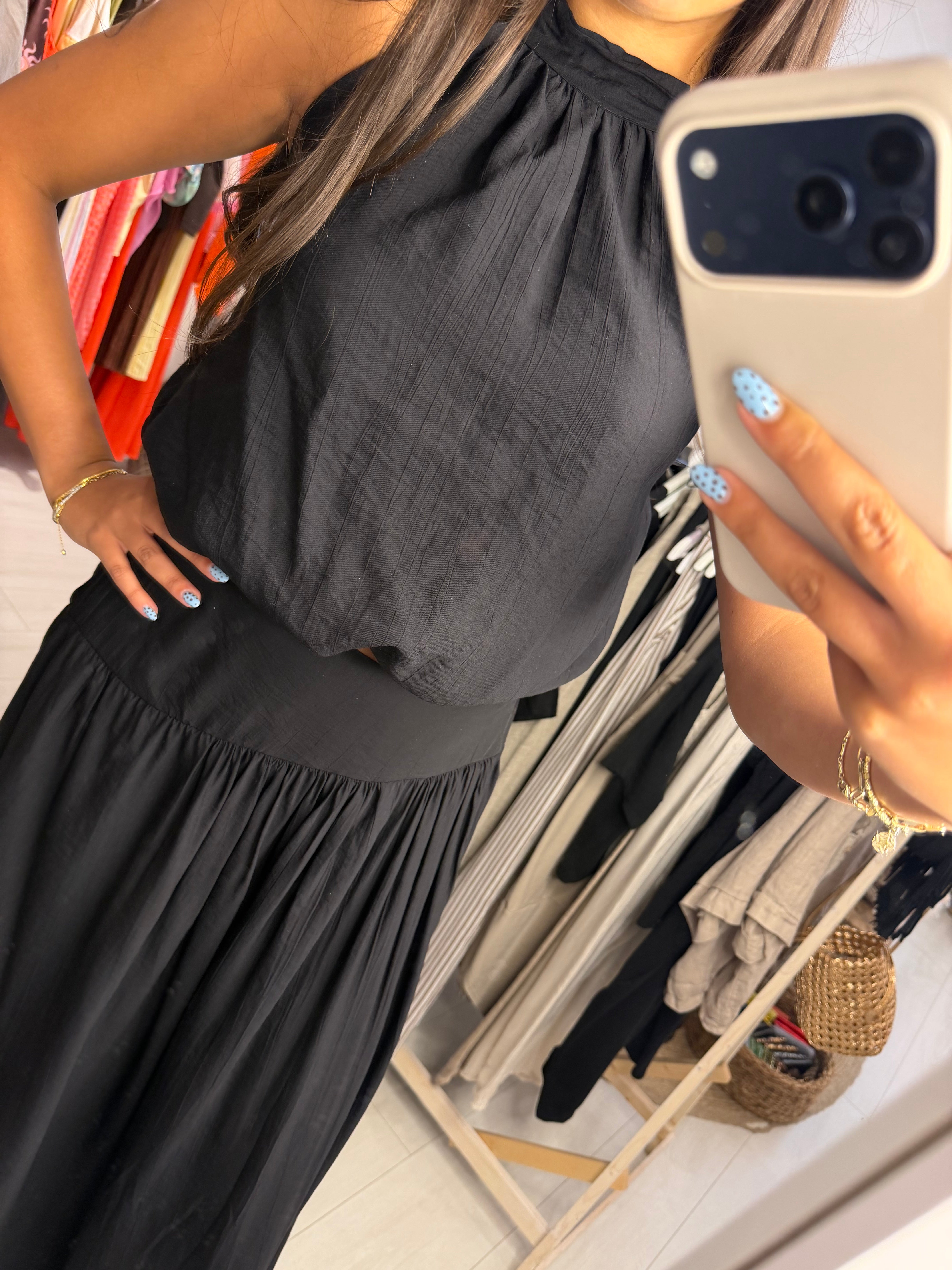 Lila Skirt and Halterneck Set