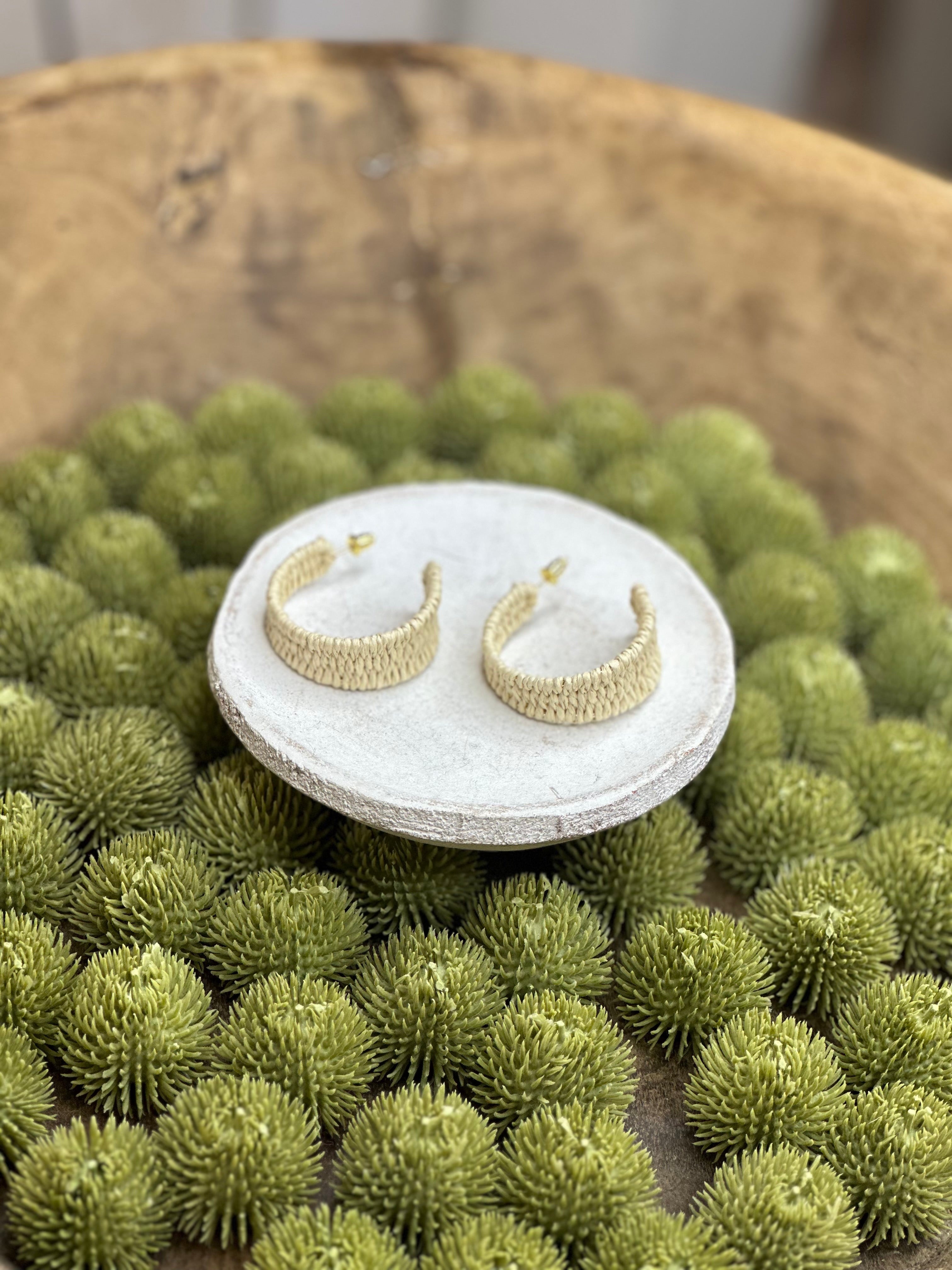Stella Woven Hoop Earrings