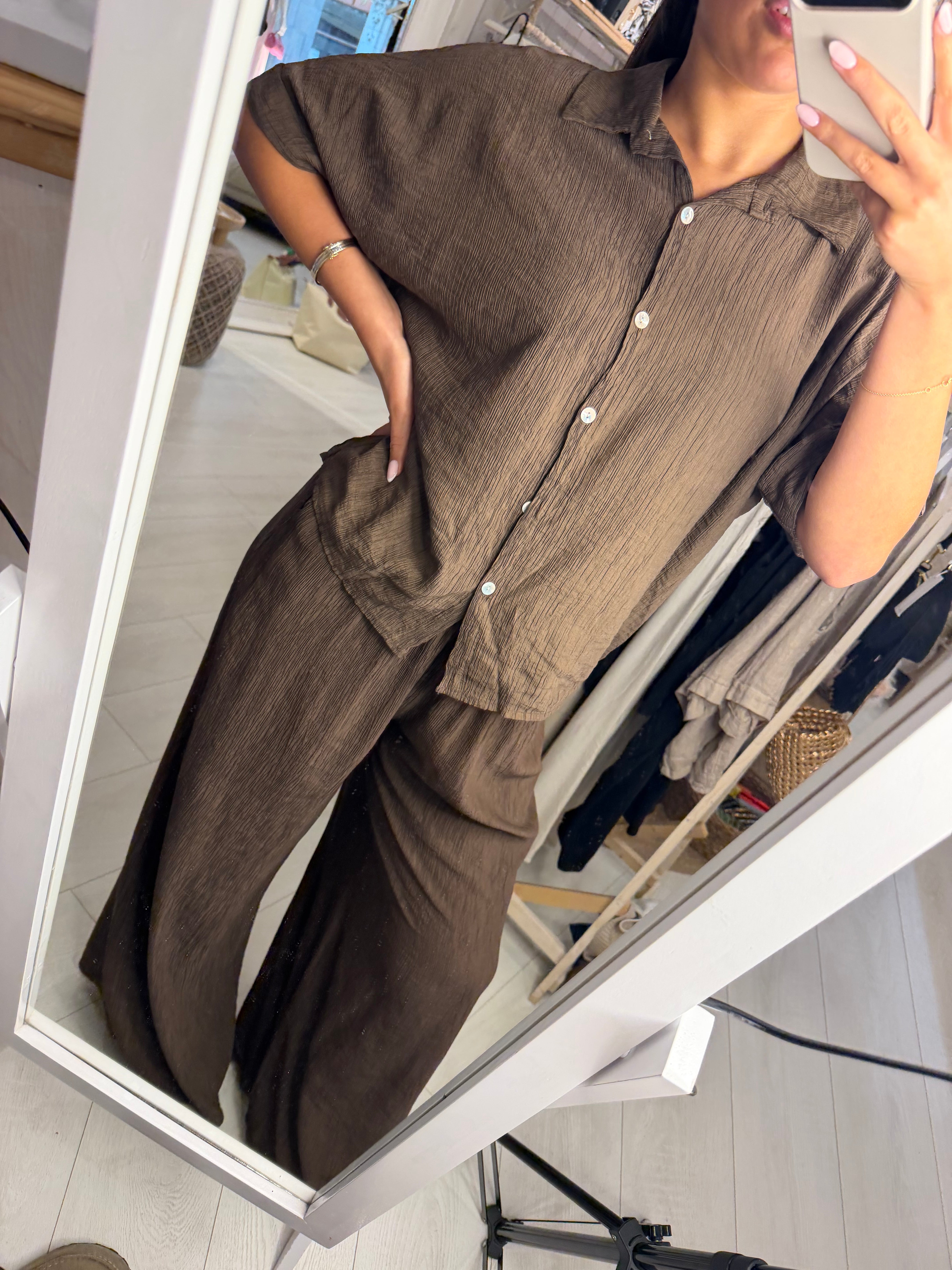 Andrea Crinkled Shirt