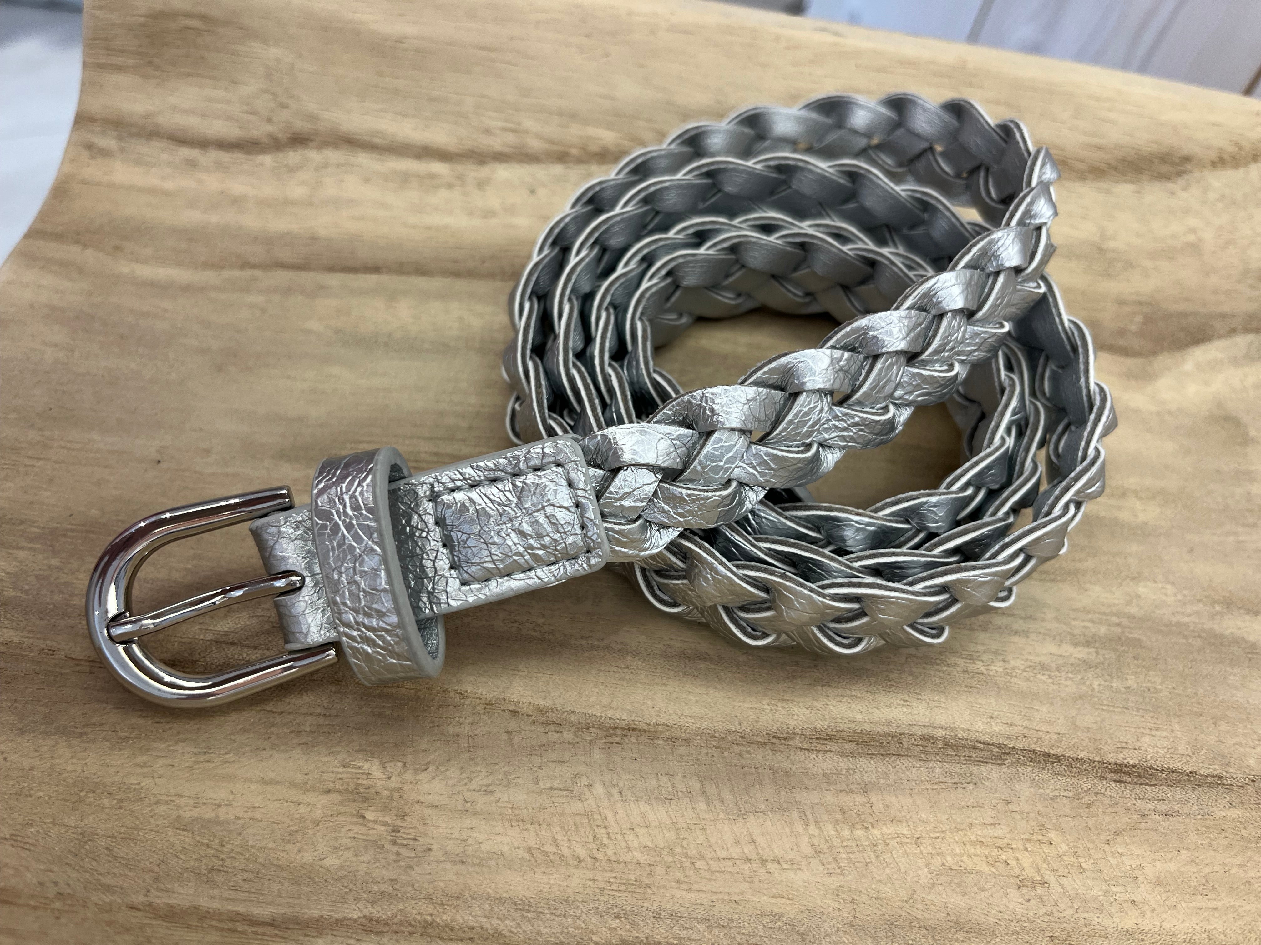 Thin Plaited Belt