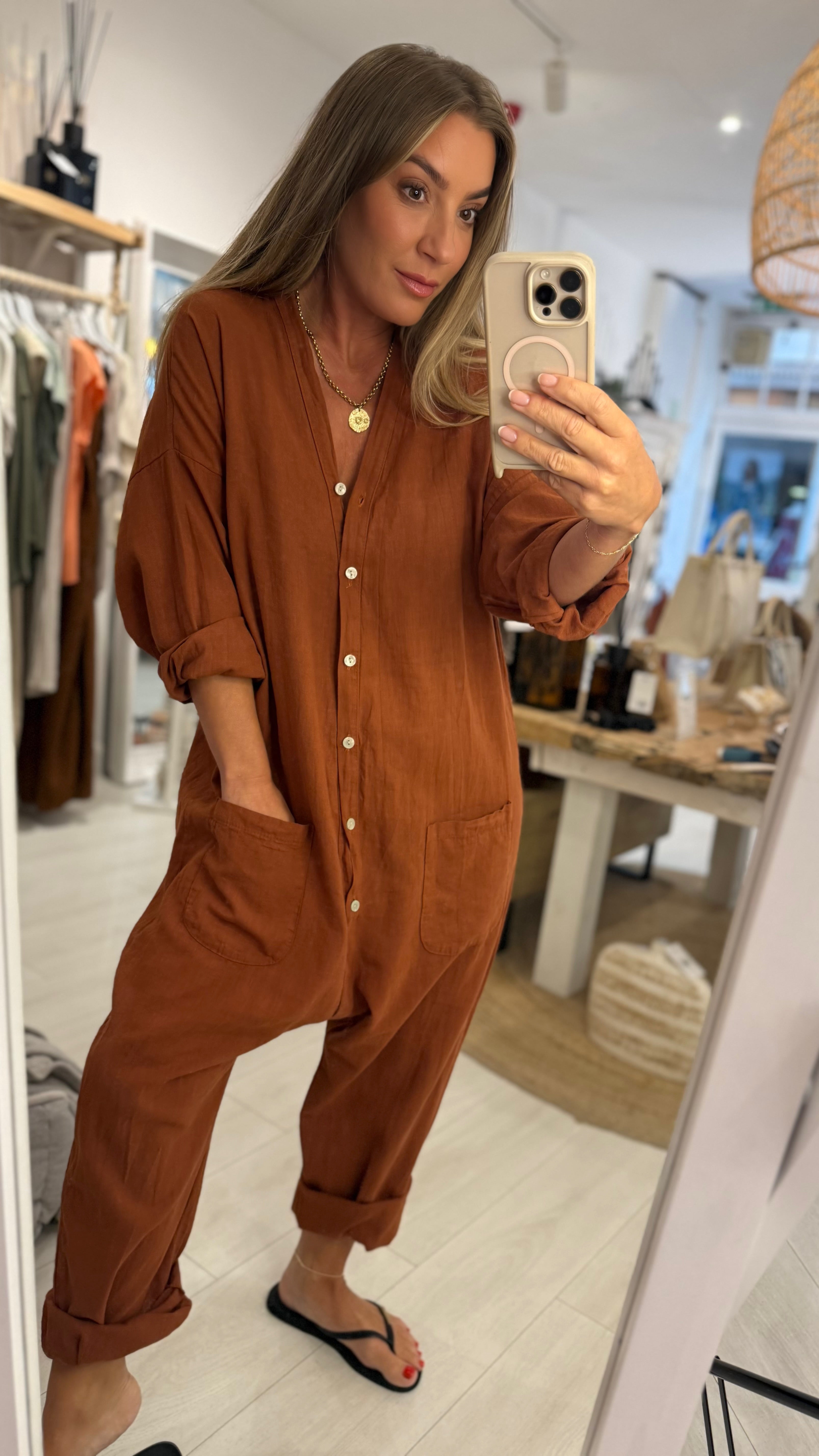 Soraya Linen Boiler Suit
