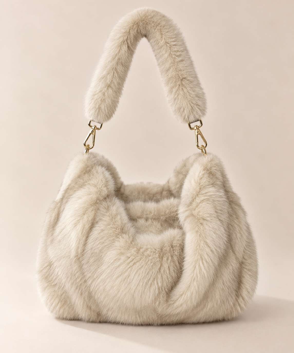 Lorina Faux Fur Bucket Bag