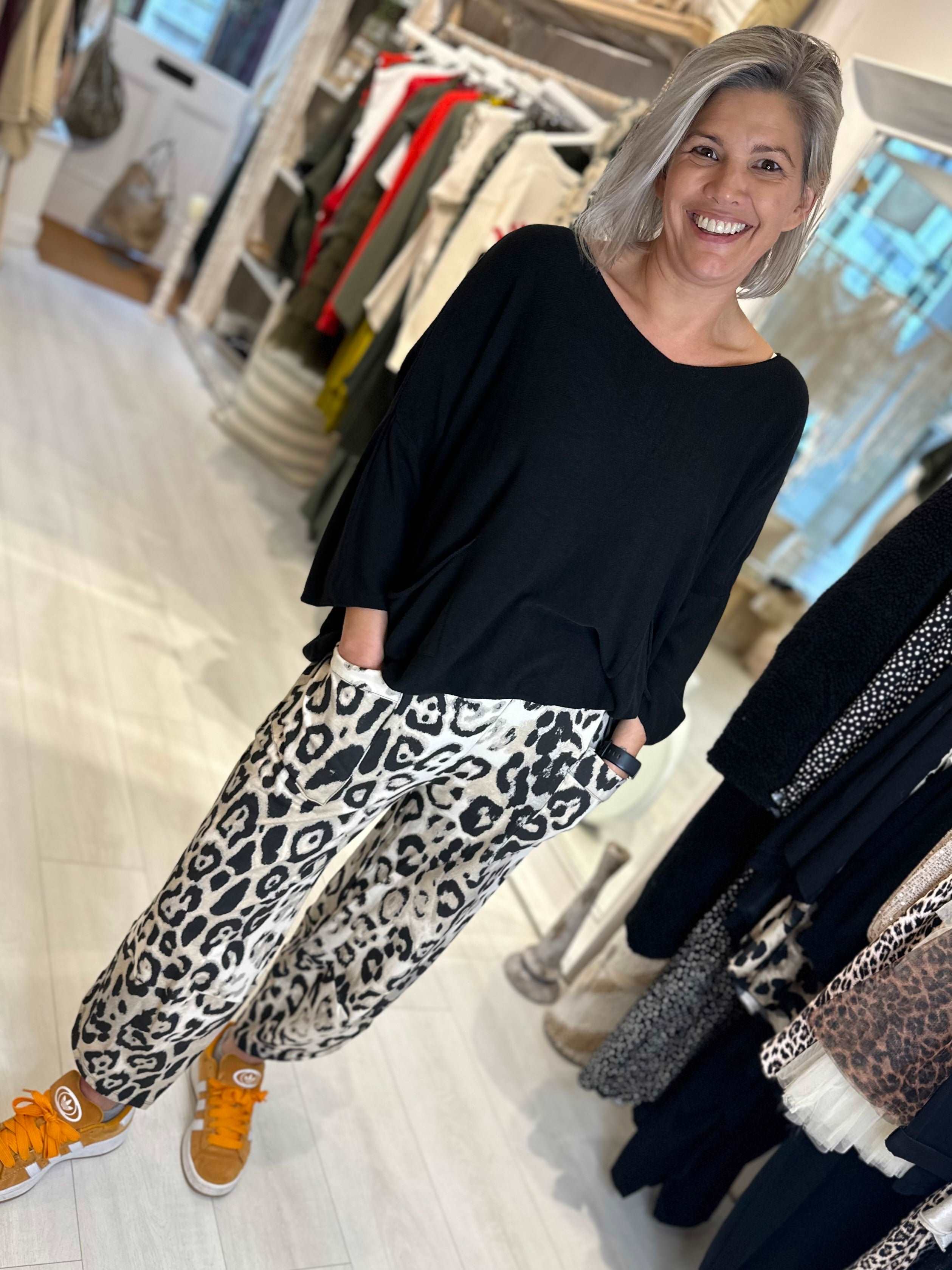 Jamila Leopard Cocoon Trousers
