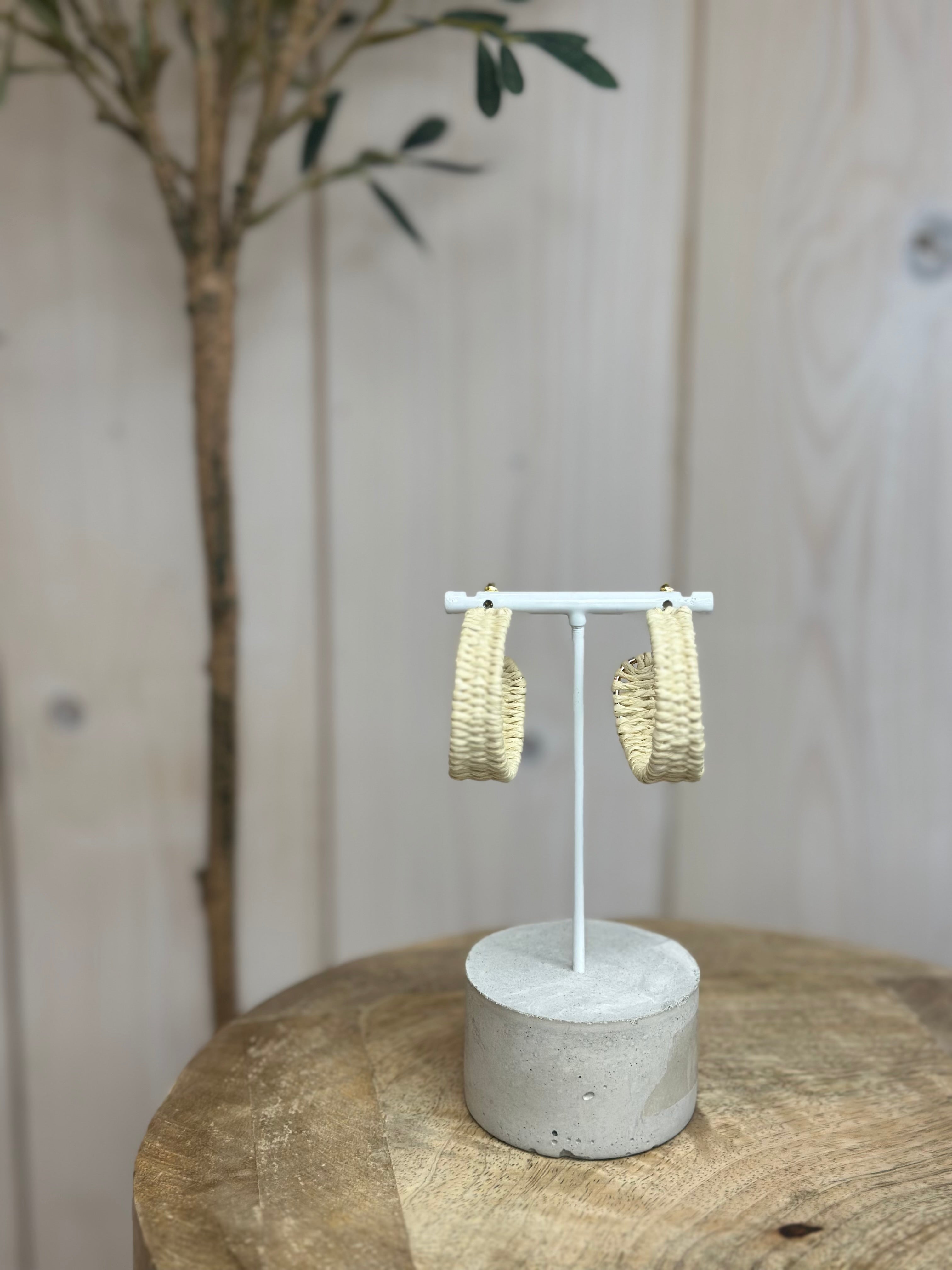 Stella Woven Hoop Earrings