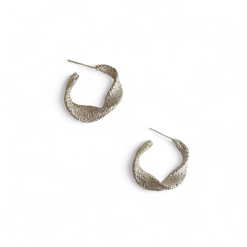 Textured Twist Hoop Earring
