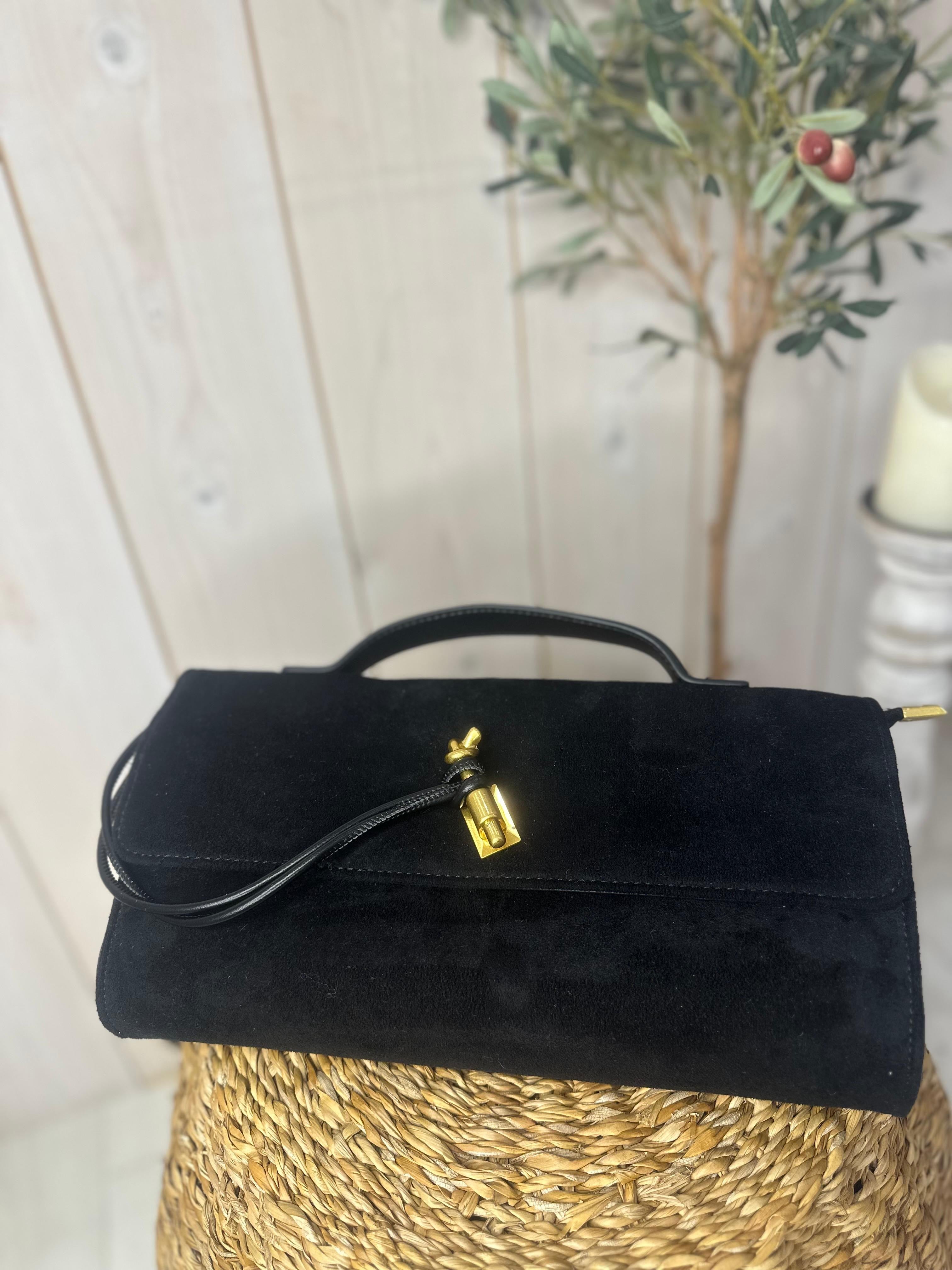 Knotted Catch Suedette Bag