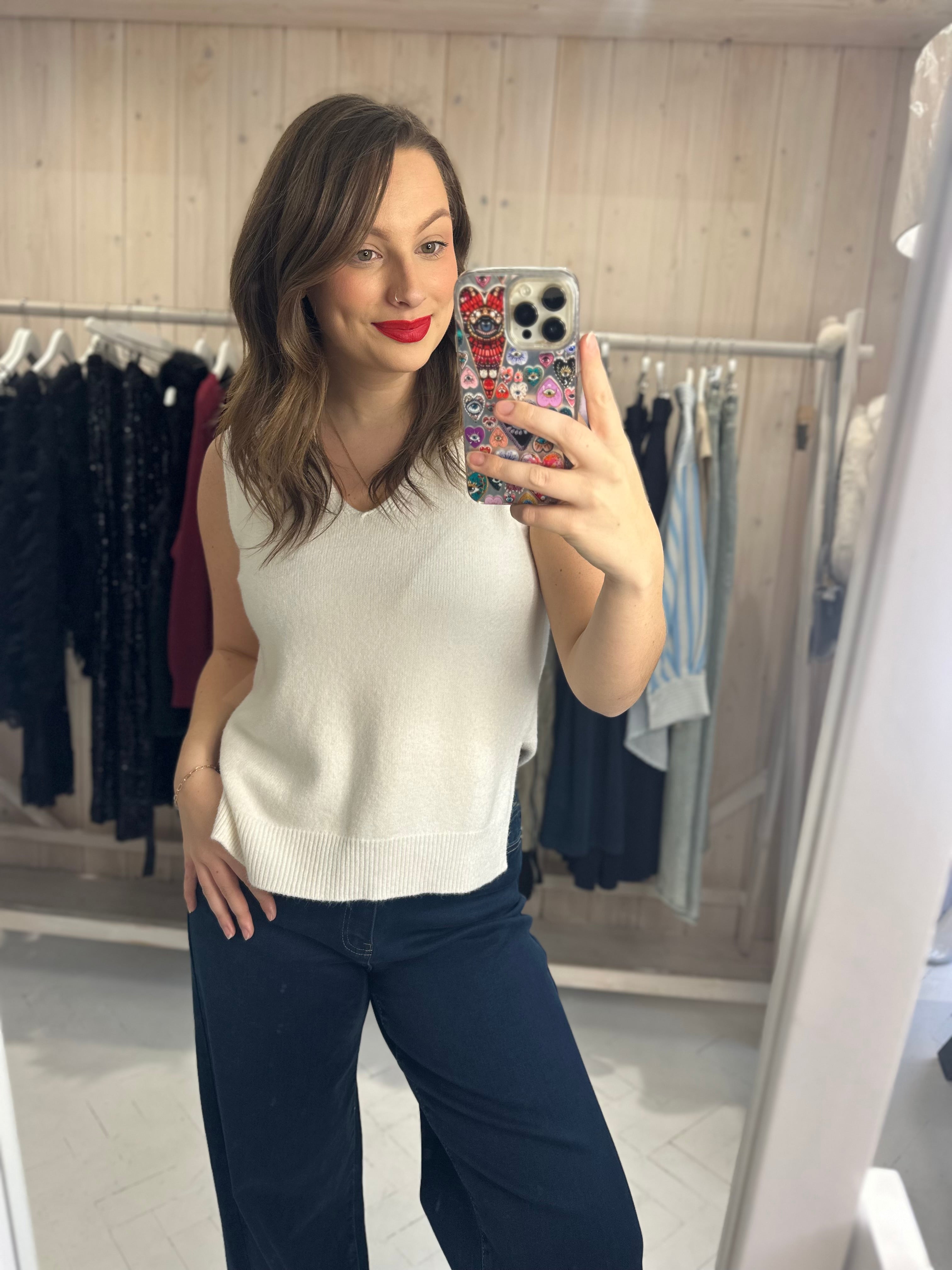 Luxe V-Neck Knit Tank