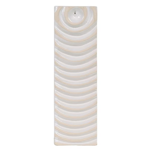 Cream Ripple Insence Holder