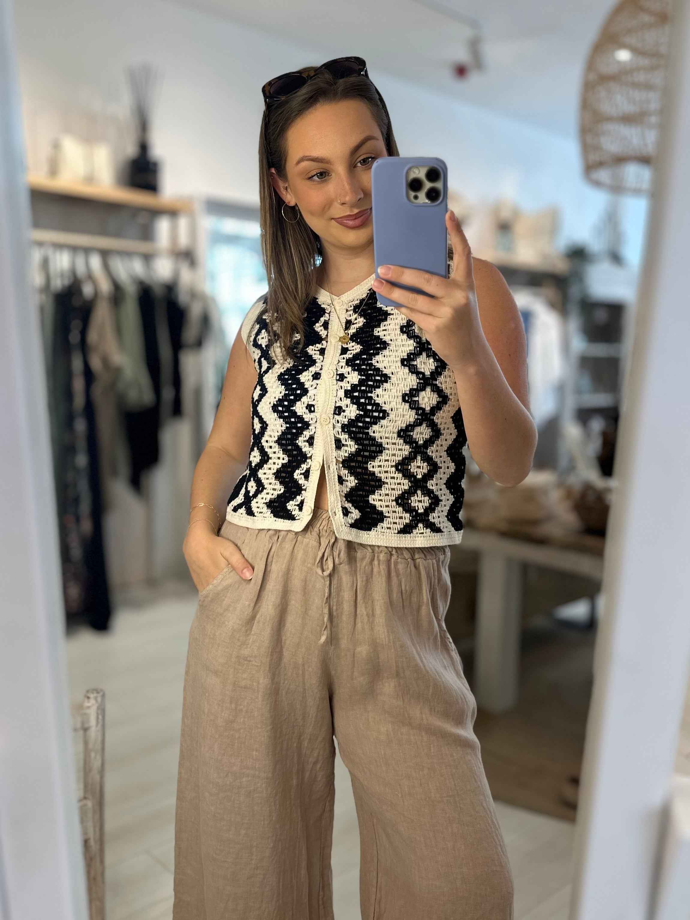 Nia Crochet Waistcoat