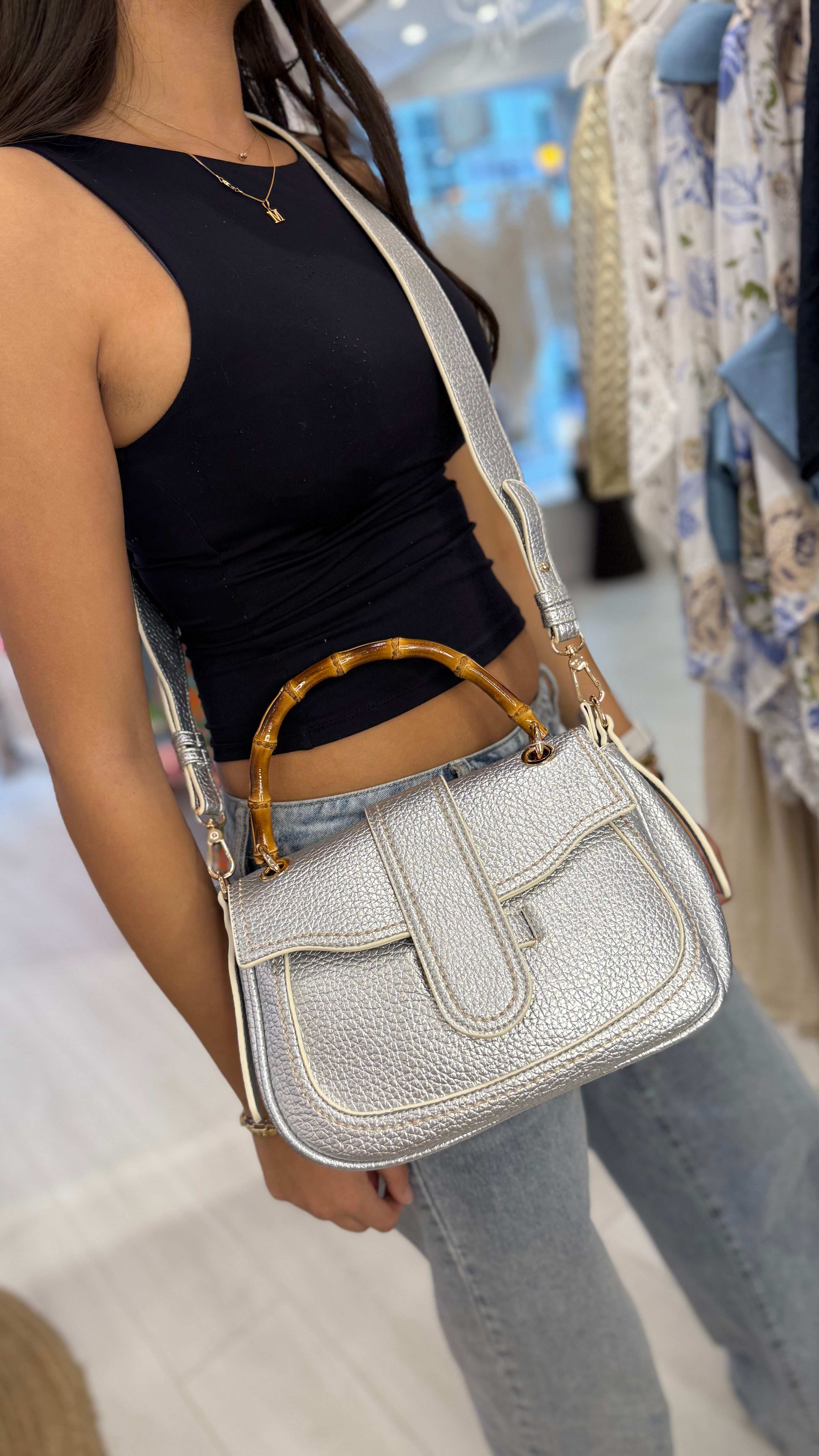 Mikasa Bamboo Handle Bag