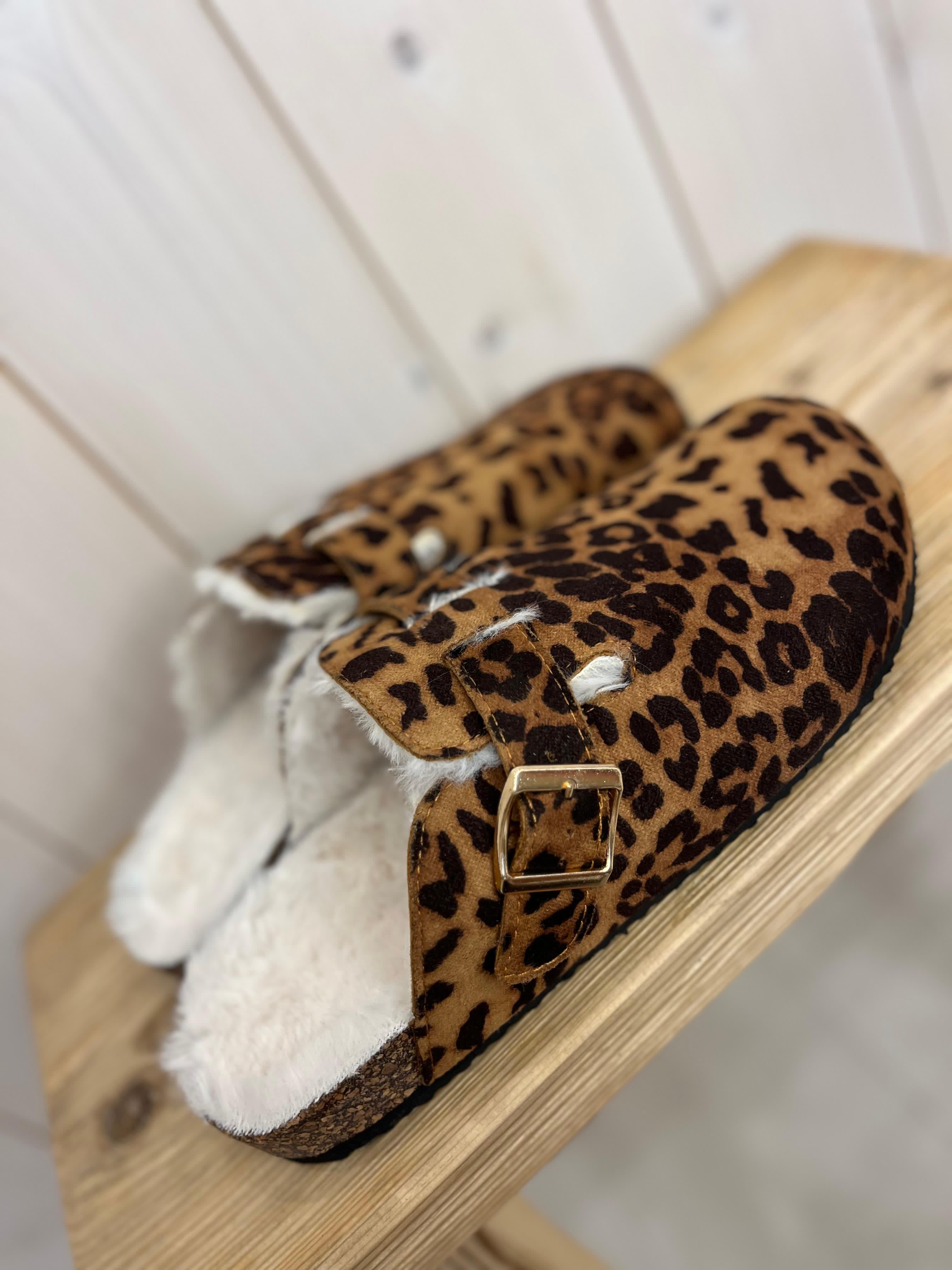 Fur Lined Buckle Mules