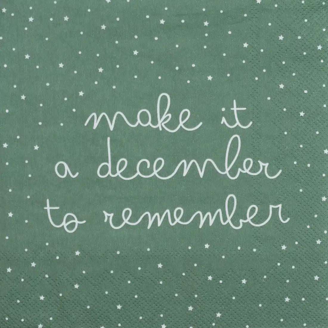 'Make it a December to Remember' Napkin
